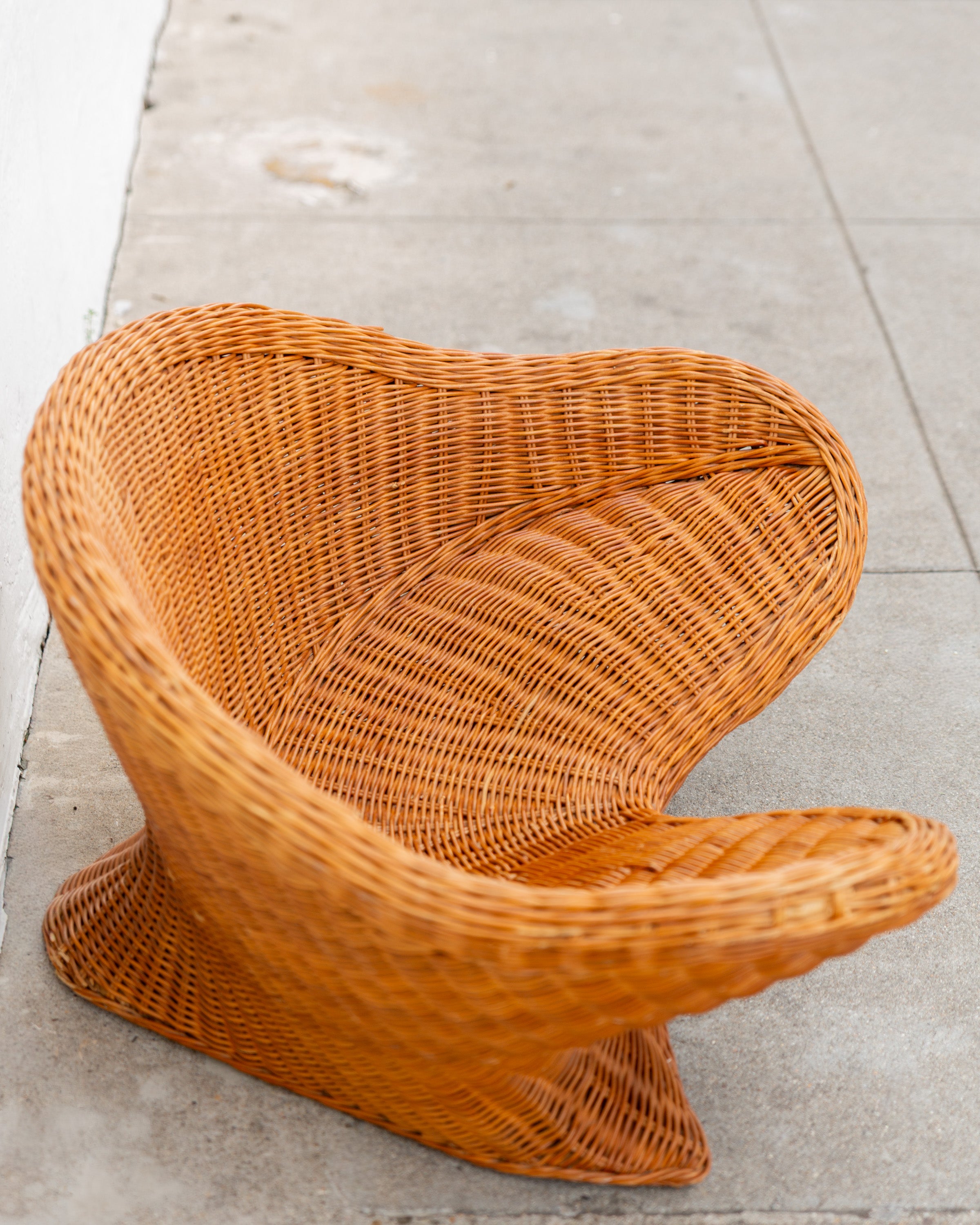 2000s Wicker Lotus Meditation/Yoga Chair
