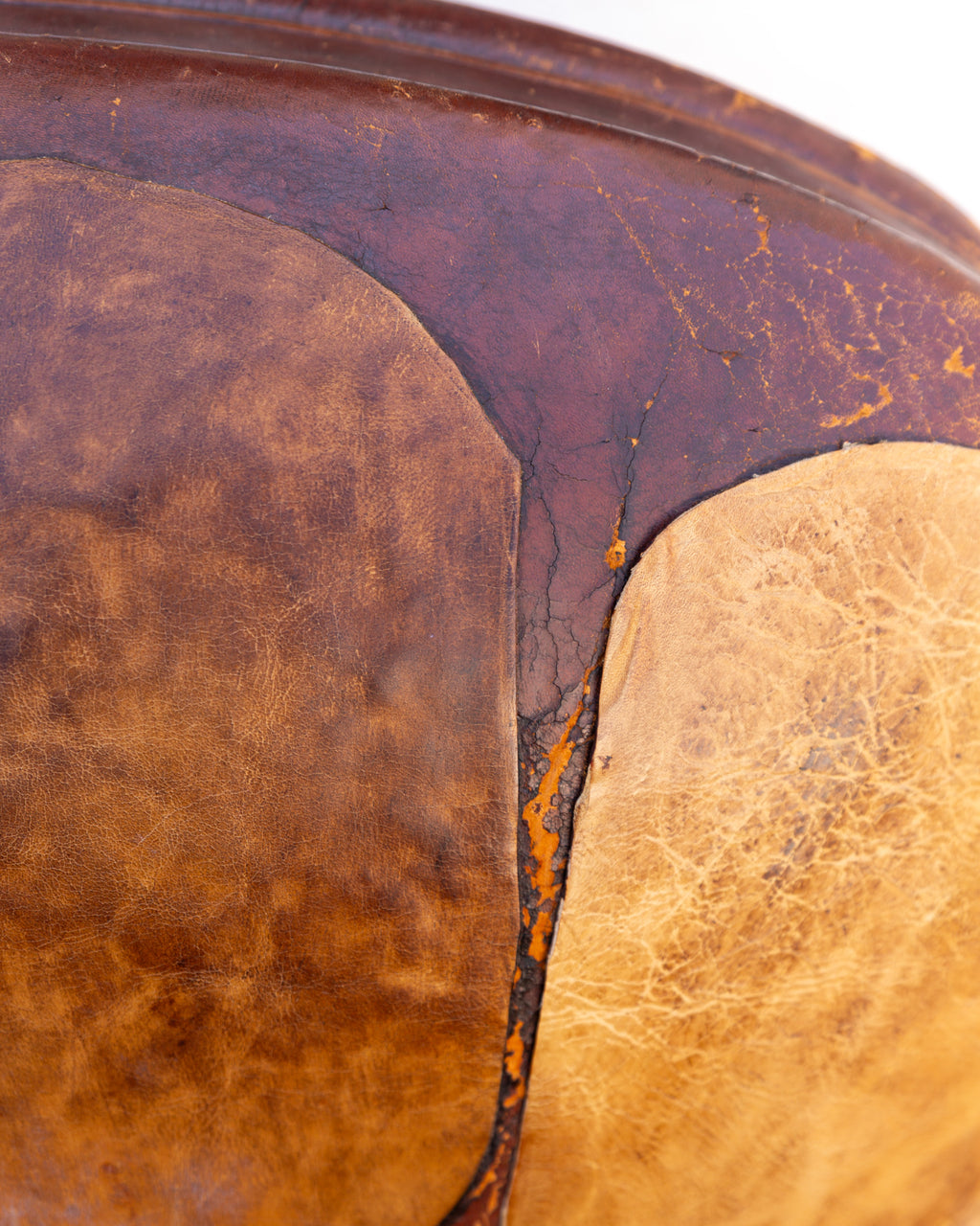 Pair of 1920's French Club Chairs with Leather Patches