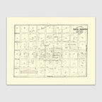 Santa Barbara Street Map Print From Antique 1855 Stamp