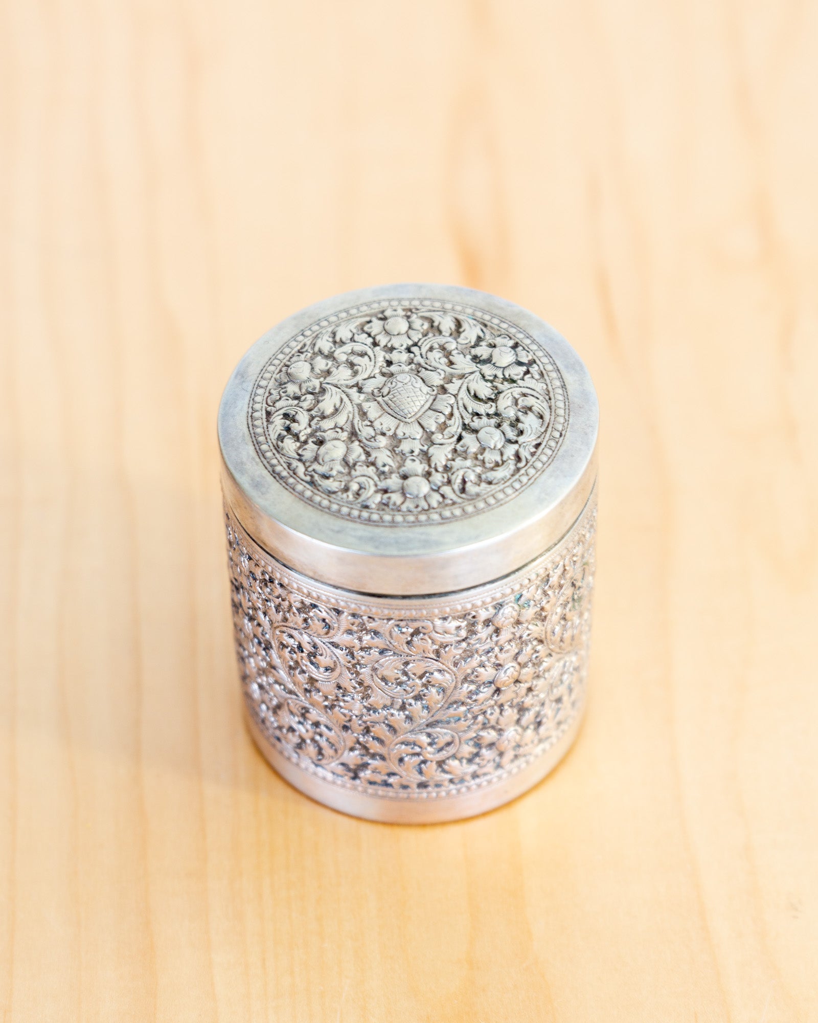 Old Thai 900 Silver Jar Tea/Tobacco