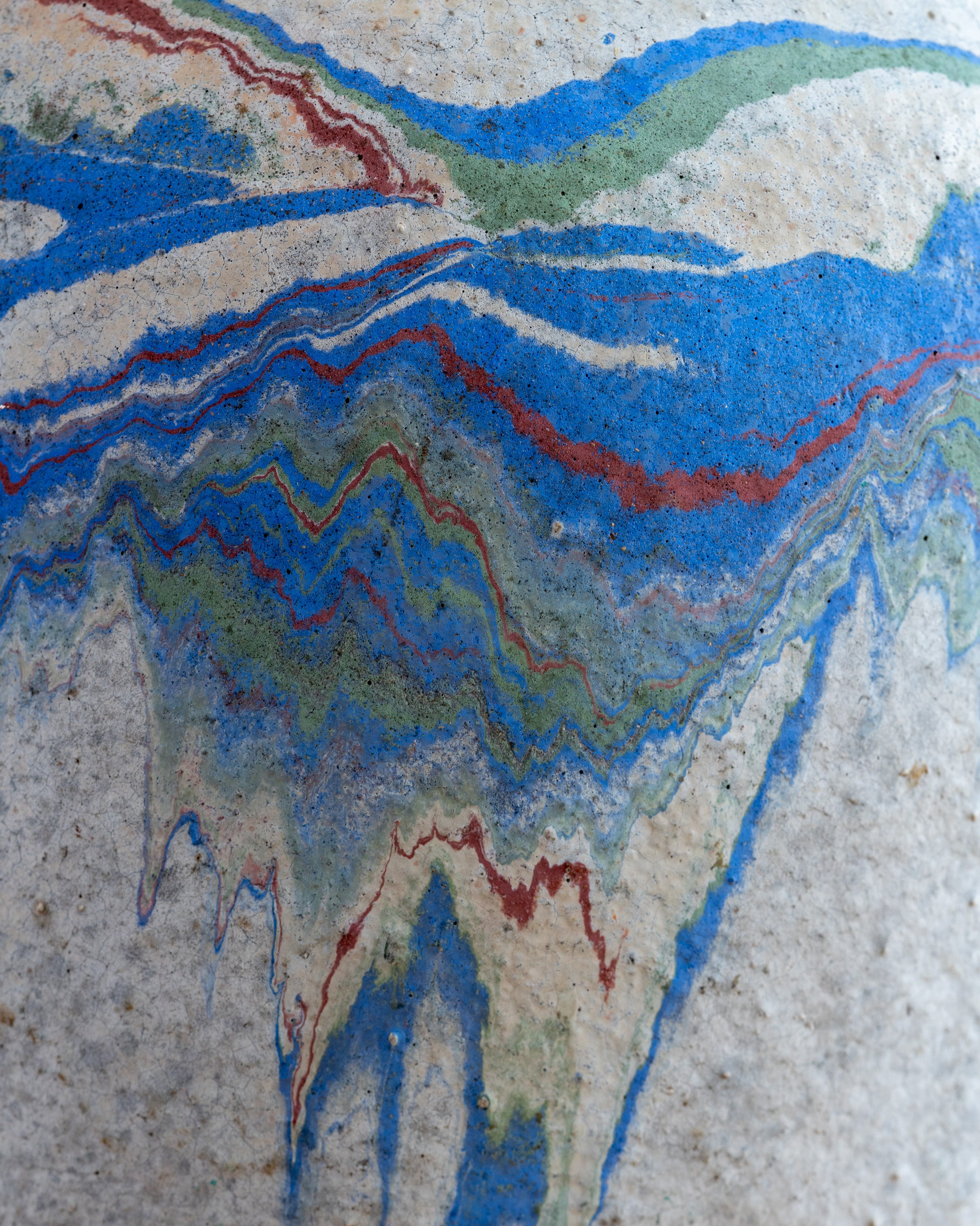 1930's Arts and Crafts Era Ozark "Roadside Pottery" with a Rainbow Drip Surface