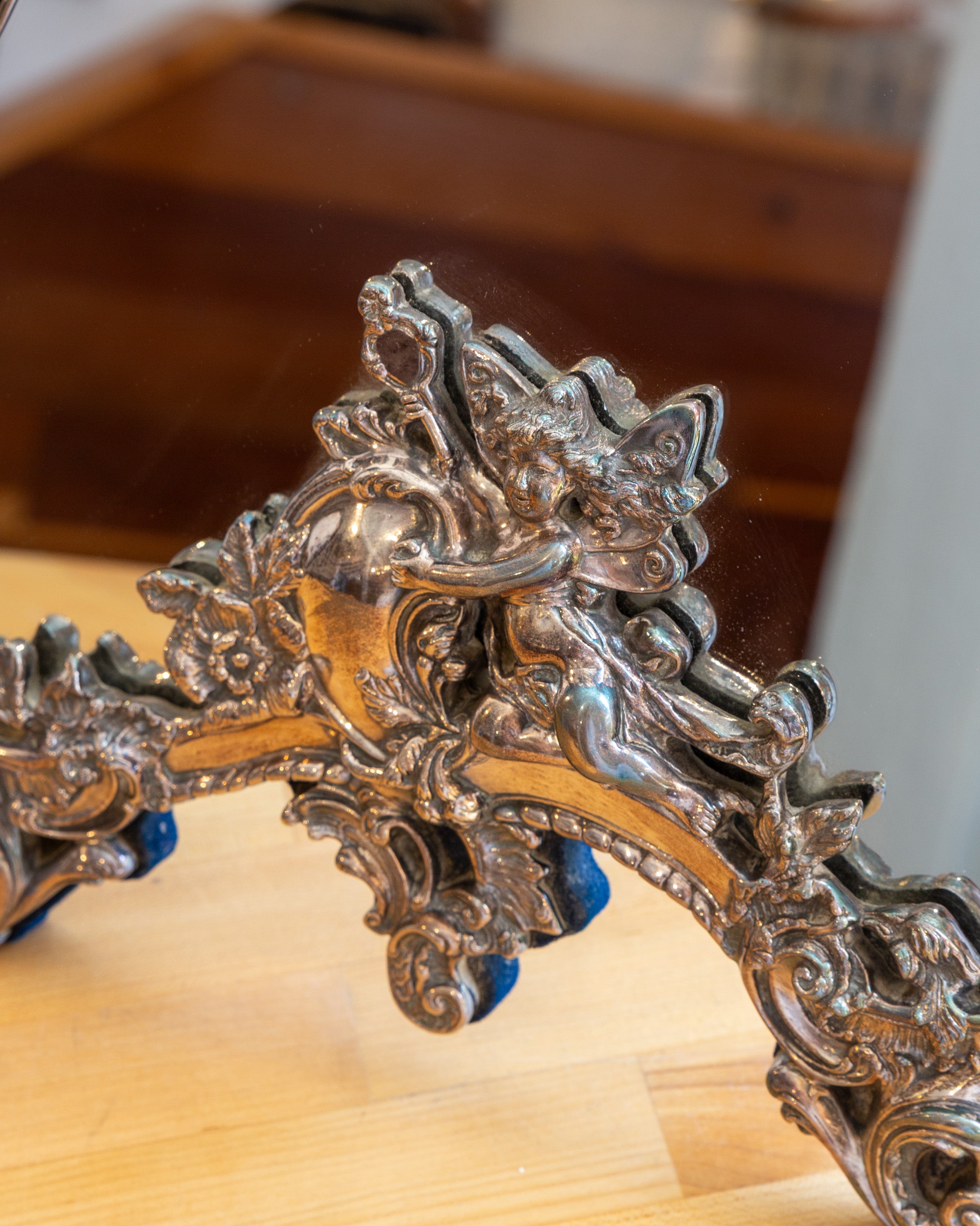 Vintage Sterling Silver Mirror