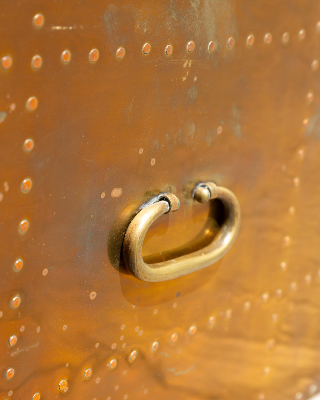 Brass Clad Two-Drawer Chest by Sarreid