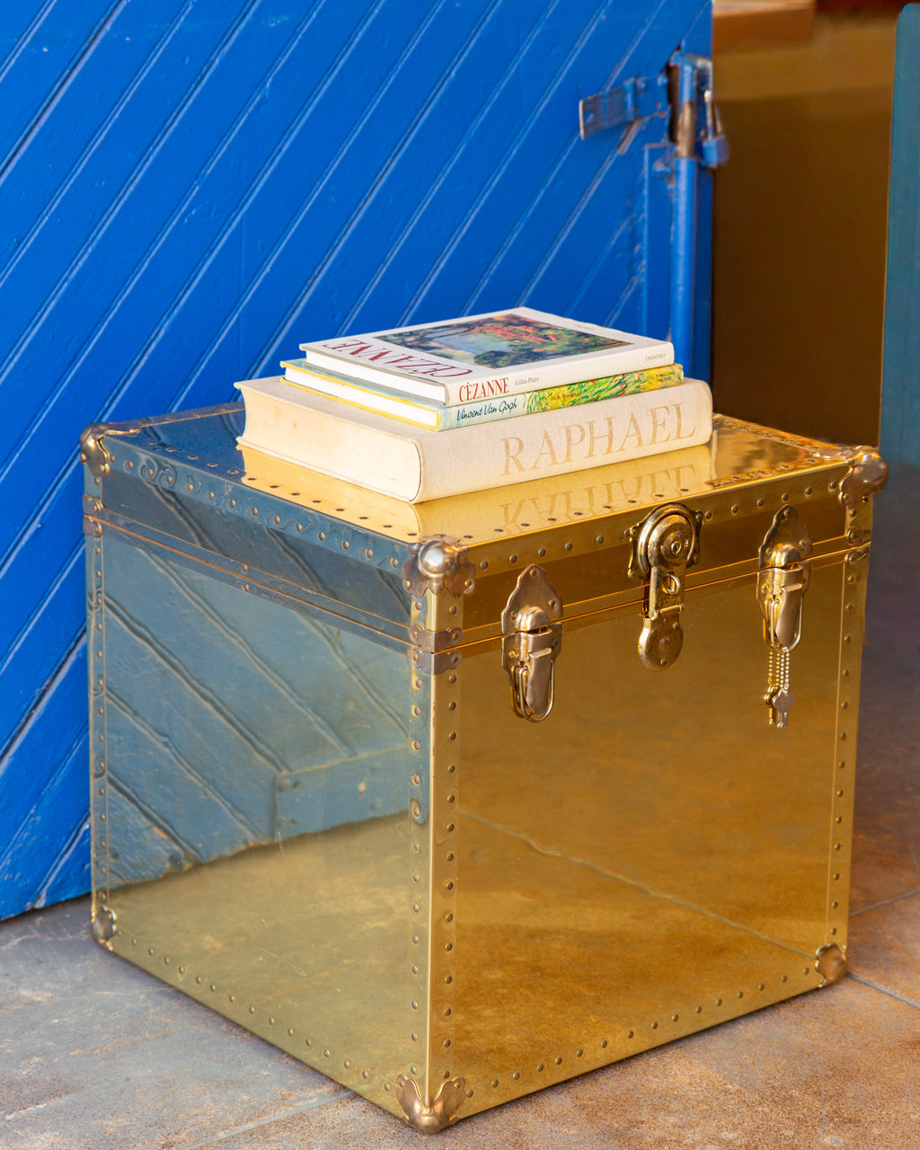 Vintage Brass Trunk with Keys