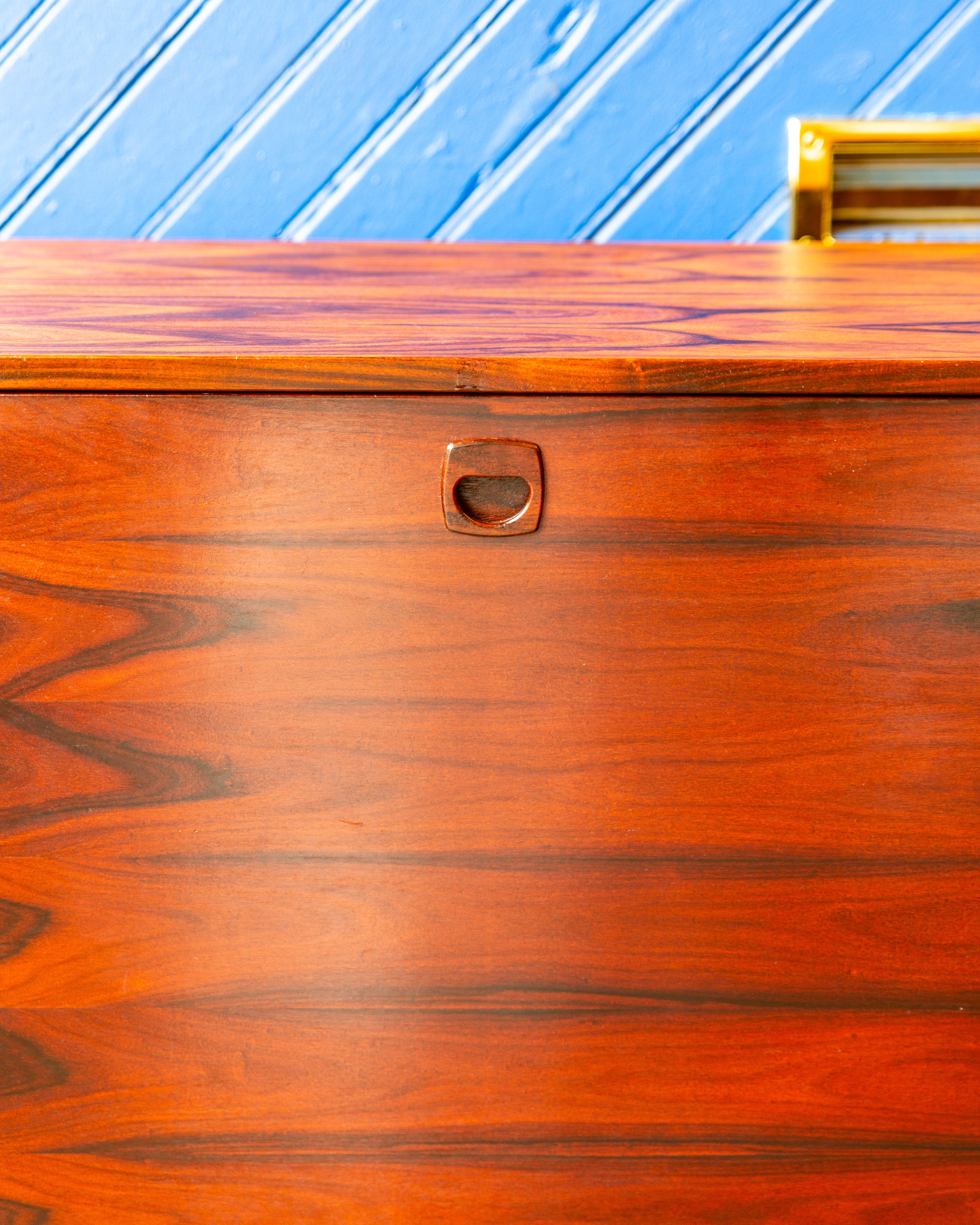 Rosewood Magic Box Folding Desk by Neils Erik Glasdam Jensen with Working Light