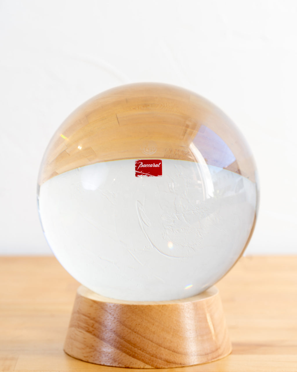 Baccarat Crystal Ball with Stand