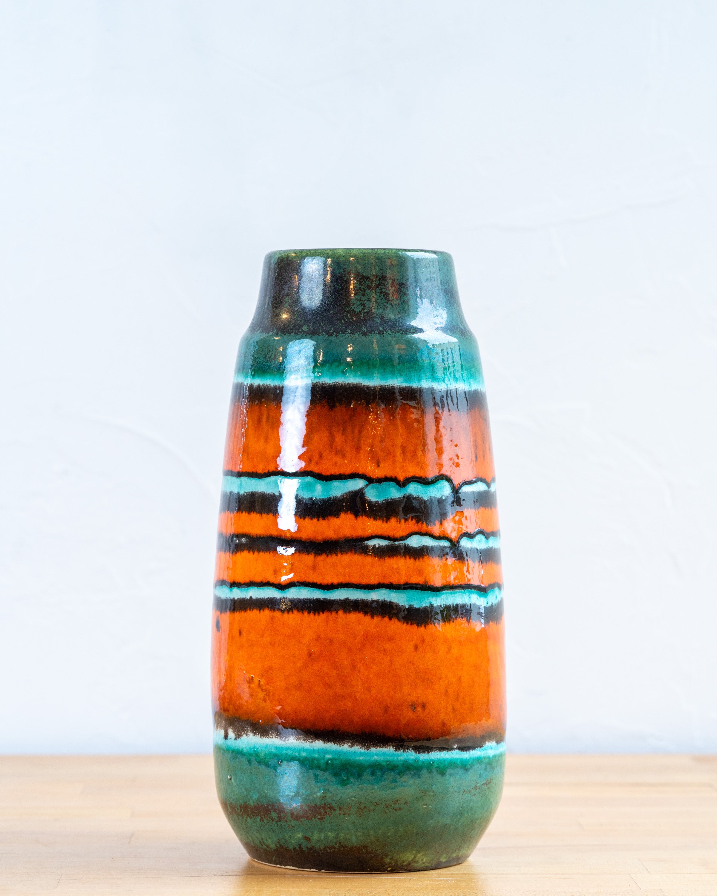 Vintage Scheurich Vivid Colors Art Pottery Vase, West Germany 1960's