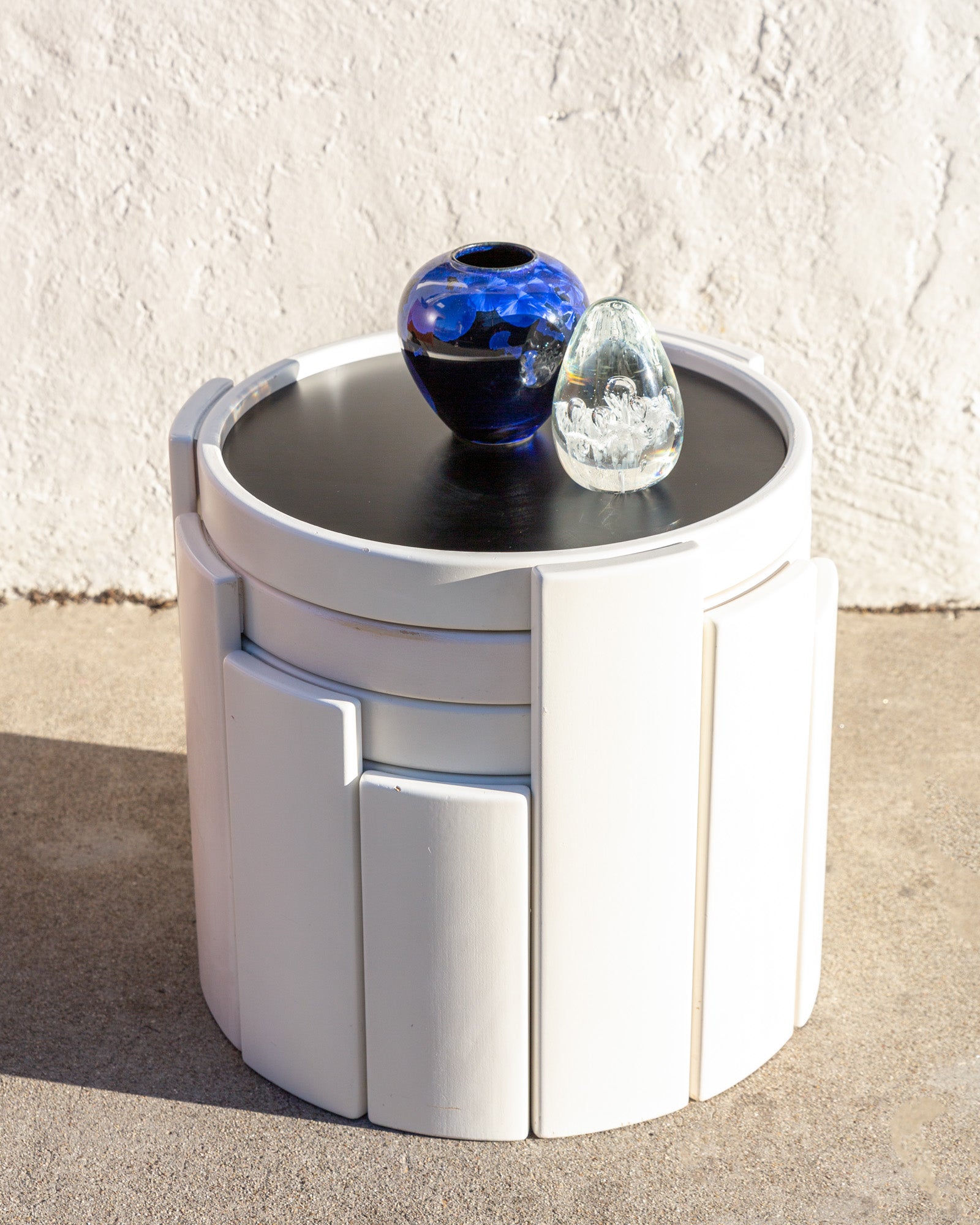 Vintage Gianfranco Frattini For Cassina Nesting Tables, Reversible Tops, 1970s