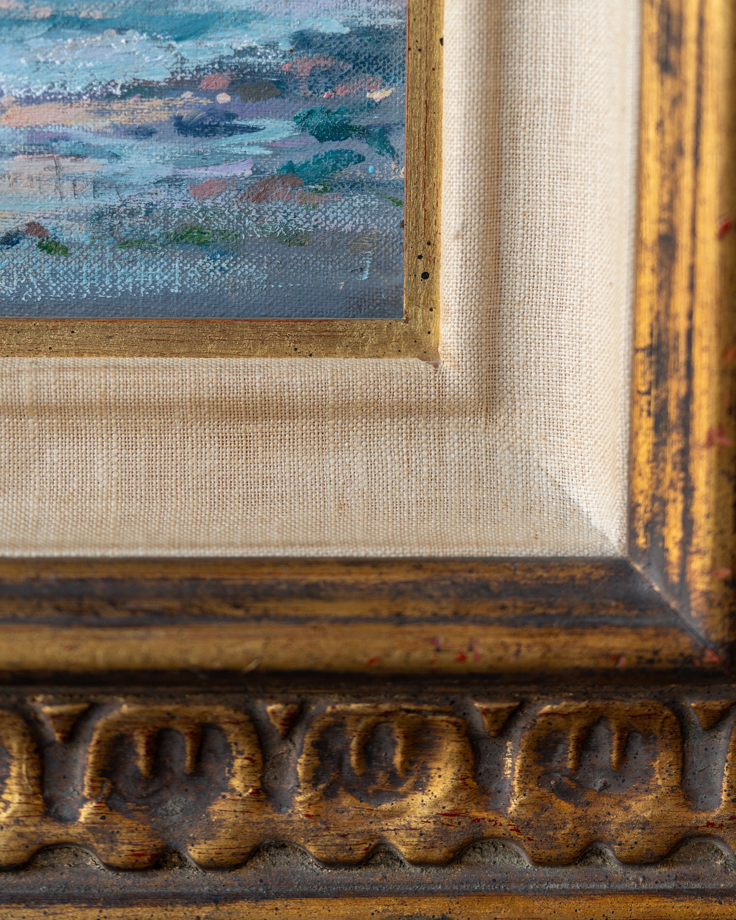 California Plein Air Seascape "Marine La Jolla" Oil Painting