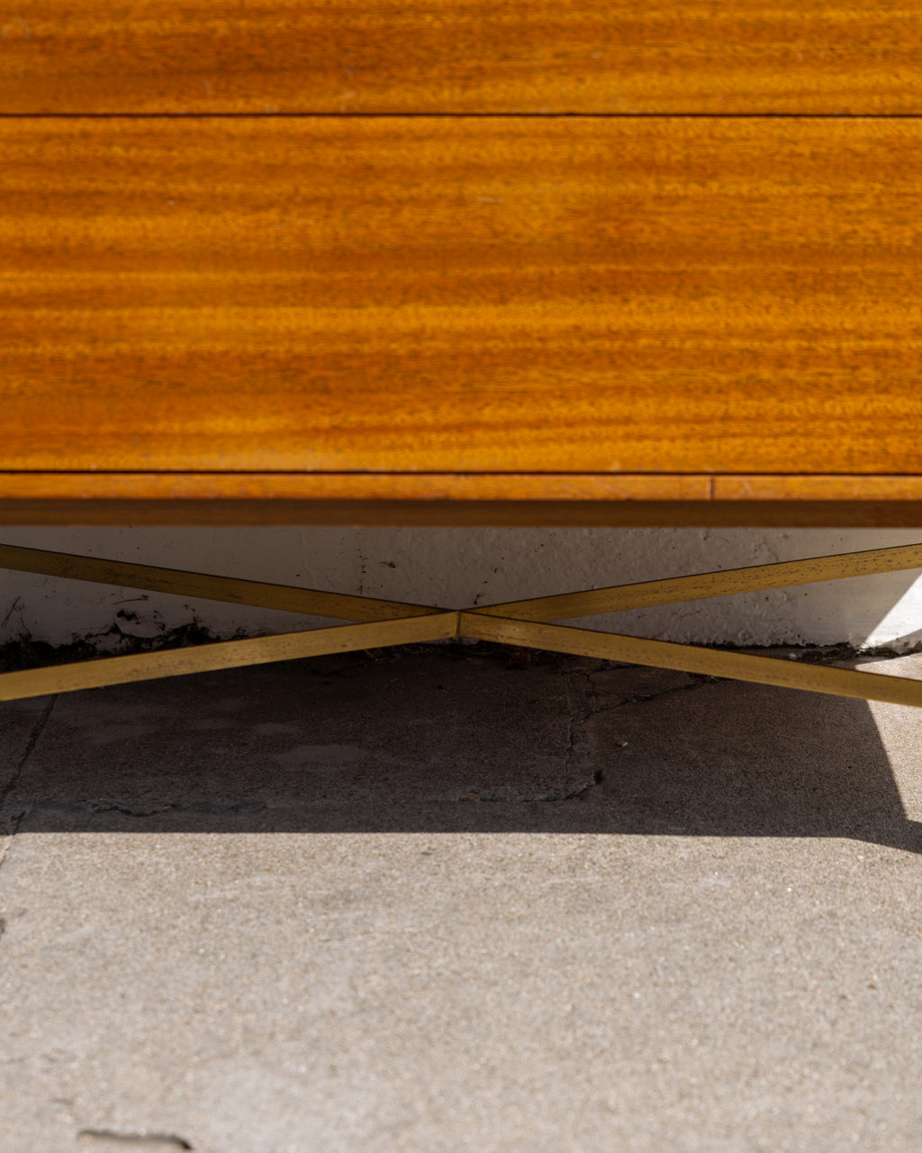Paul McCobb for Calvin Mid Century Brass X Base Dresser