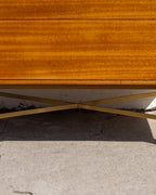 Paul McCobb for Calvin Mid Century Brass X Base Dresser