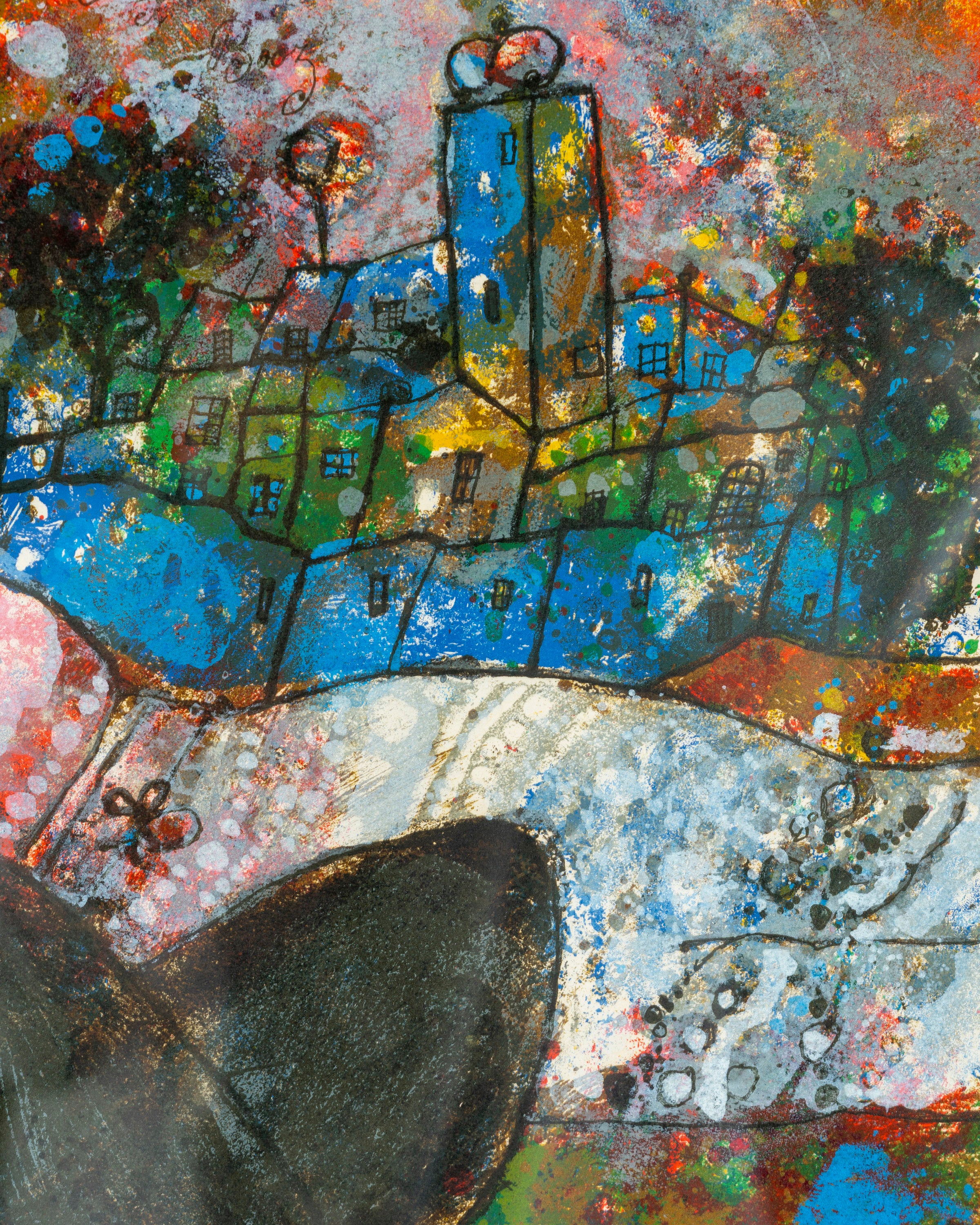 Artist Theo Tobiasse Ruth Et Booz Lithograph, Signed Artist Proof