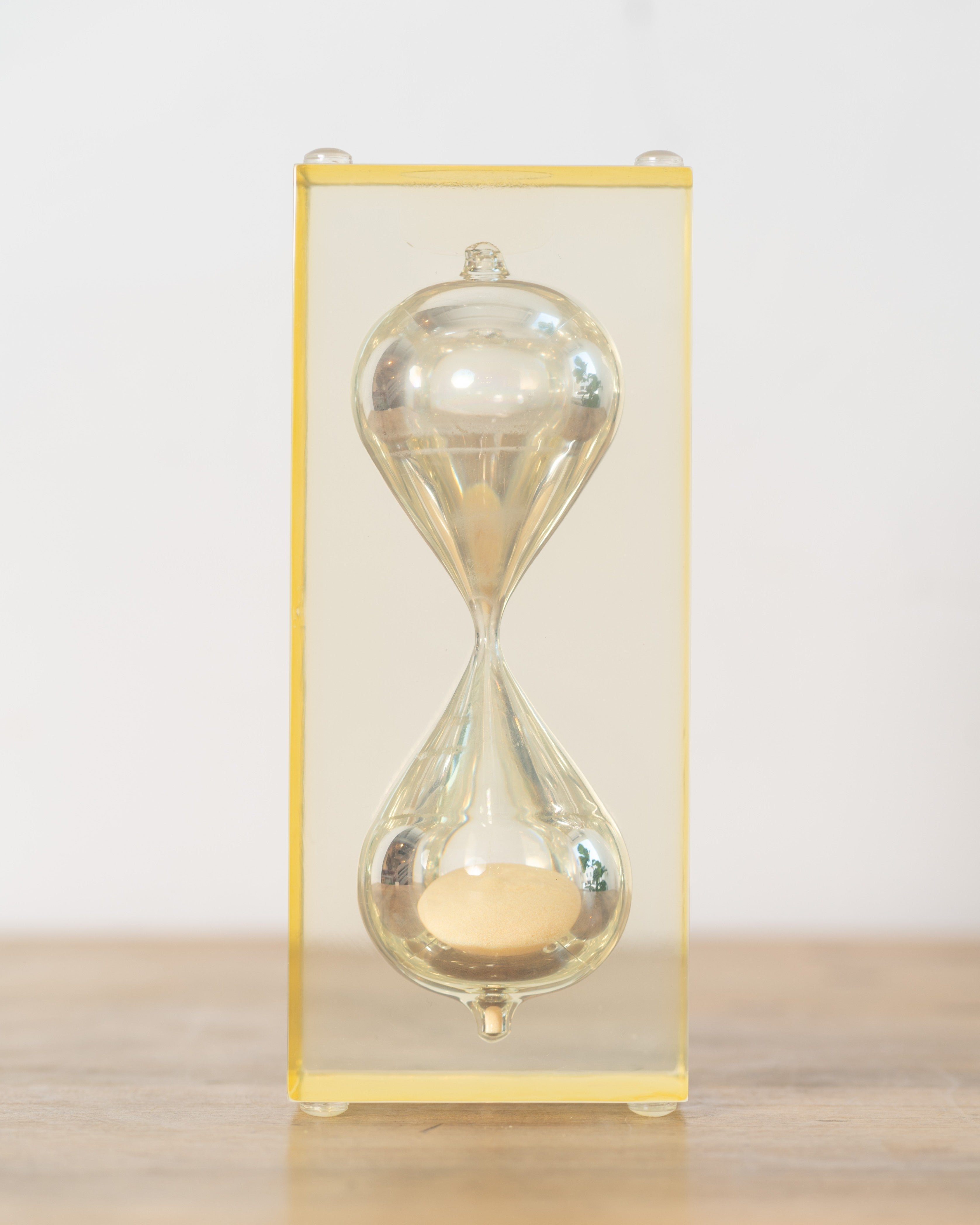 1960's Vintage 40 Minute "Hourglass" Encased in Lucite