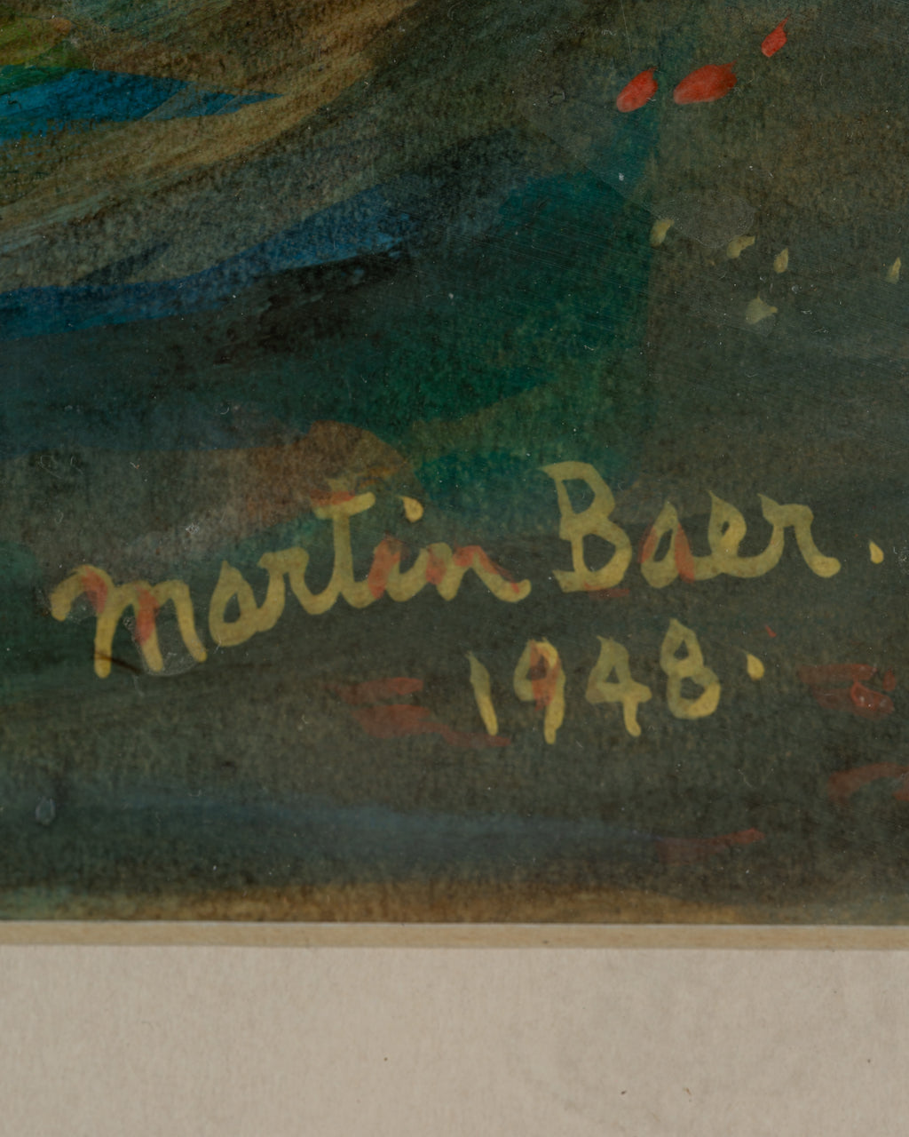 Martin Baer (1894-1961) mixed media on paper , 1948