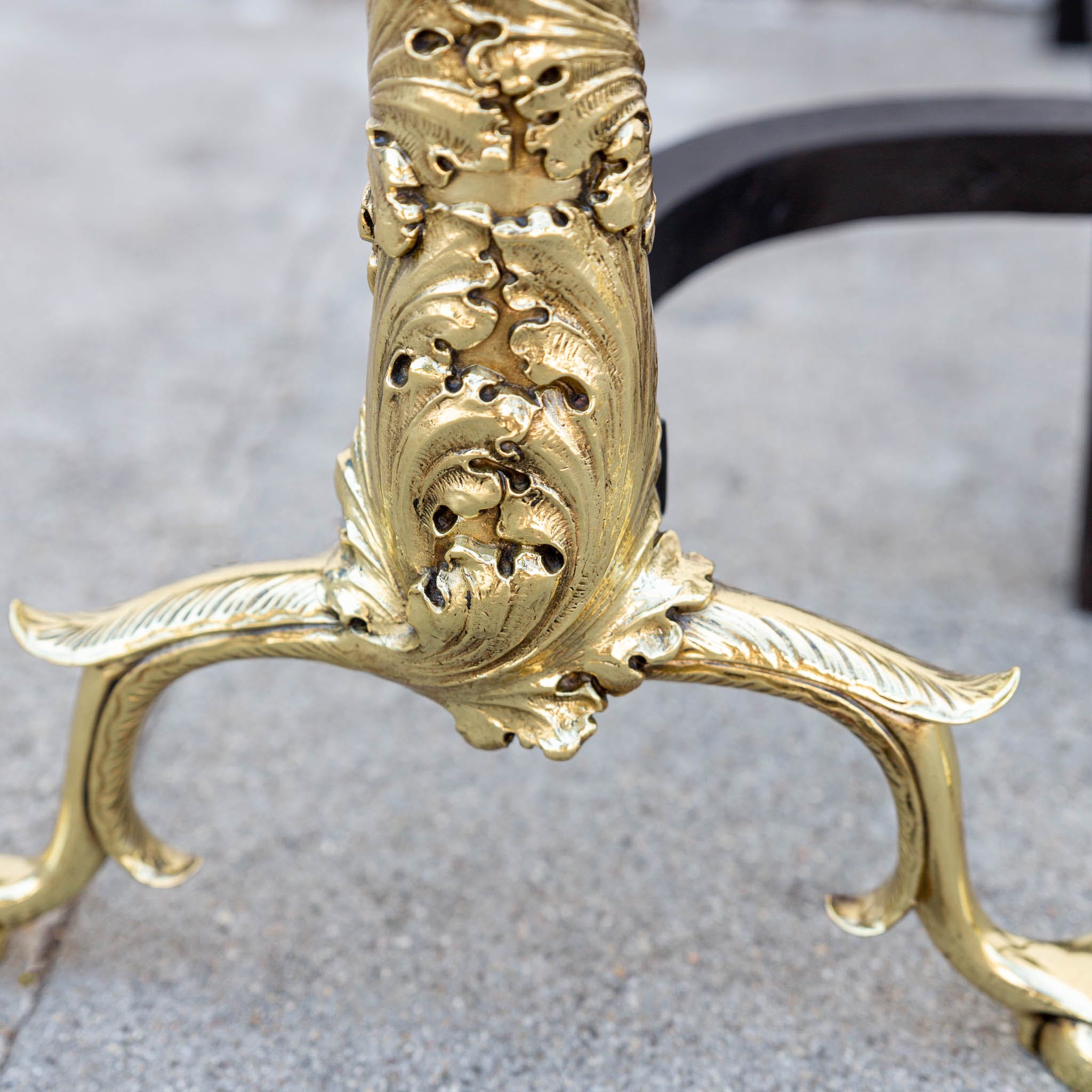 Monumental French Regency Andirons From The Late 18th Century - A Pair