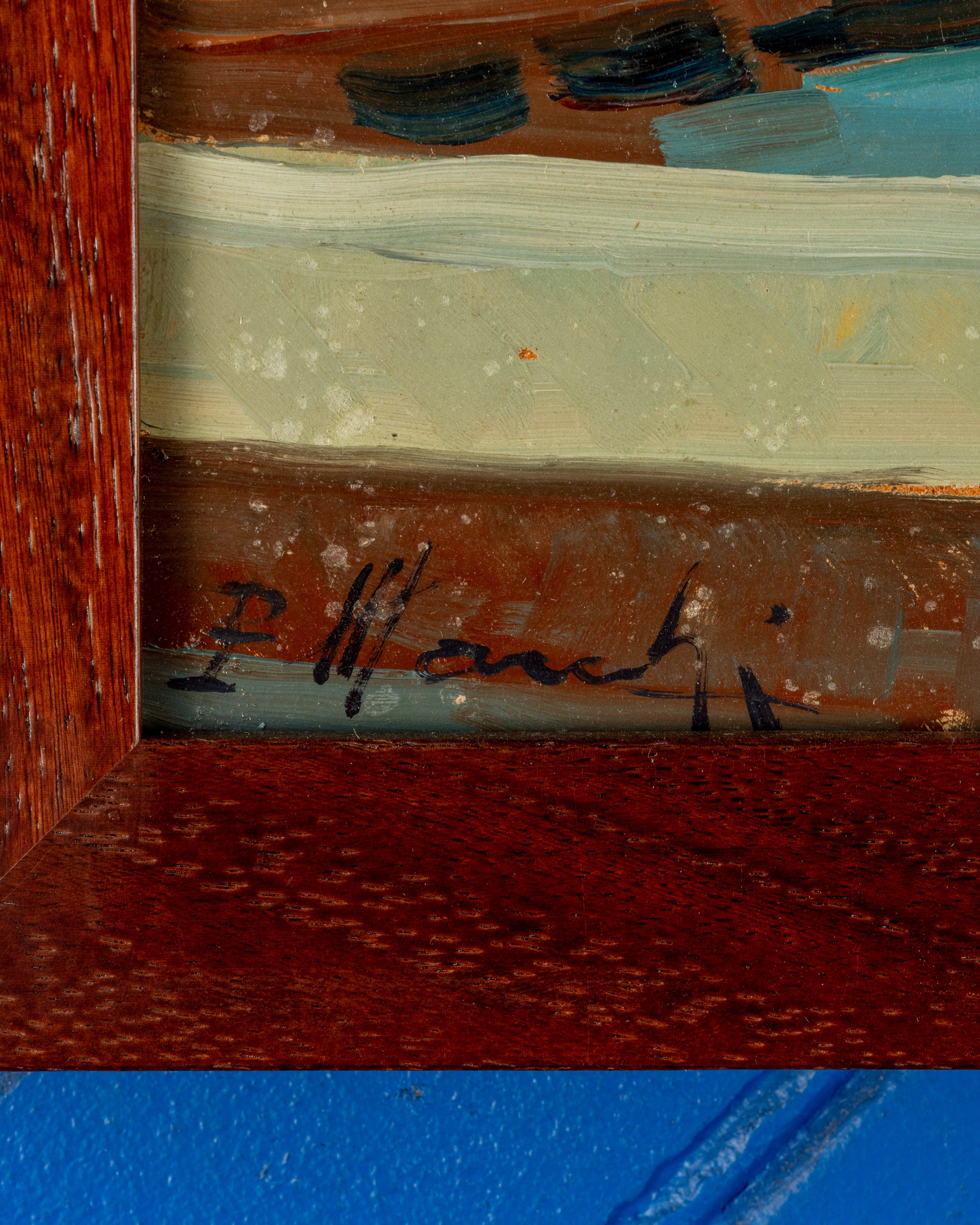 1920's Oil on Board from Viareggio, Italy by F. Marchi