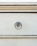 1920s Distressed White Three Drawer Chest