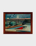 1920's Oil on Board from Viareggio, Italy by F. Marchi