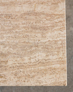 Vintage Hand Forged Iron Sculptural Table Base with Travertine Marble Top