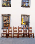 Spanish Revival Mesquite Dining Chairs (set of 6)