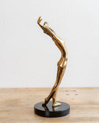 Circa 1982 Bronze Female Ballerina Sculpture By Tom & Bob Bennett