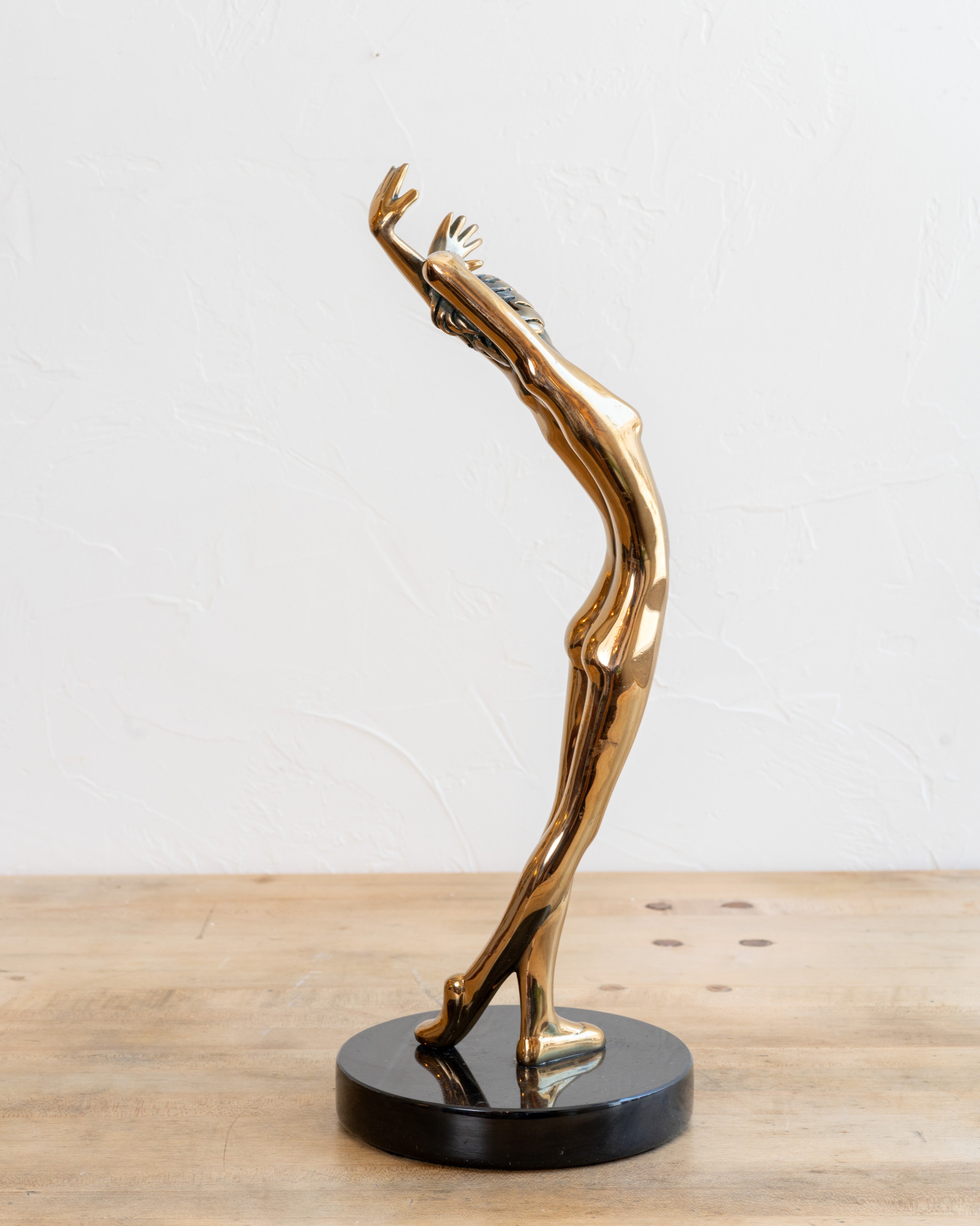 Circa 1982 Bronze Female Ballerina Sculpture By Tom & Bob Bennett