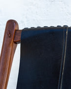 1960s Don Shoemaker Rosewood & Leather Sling Chairs- Pair