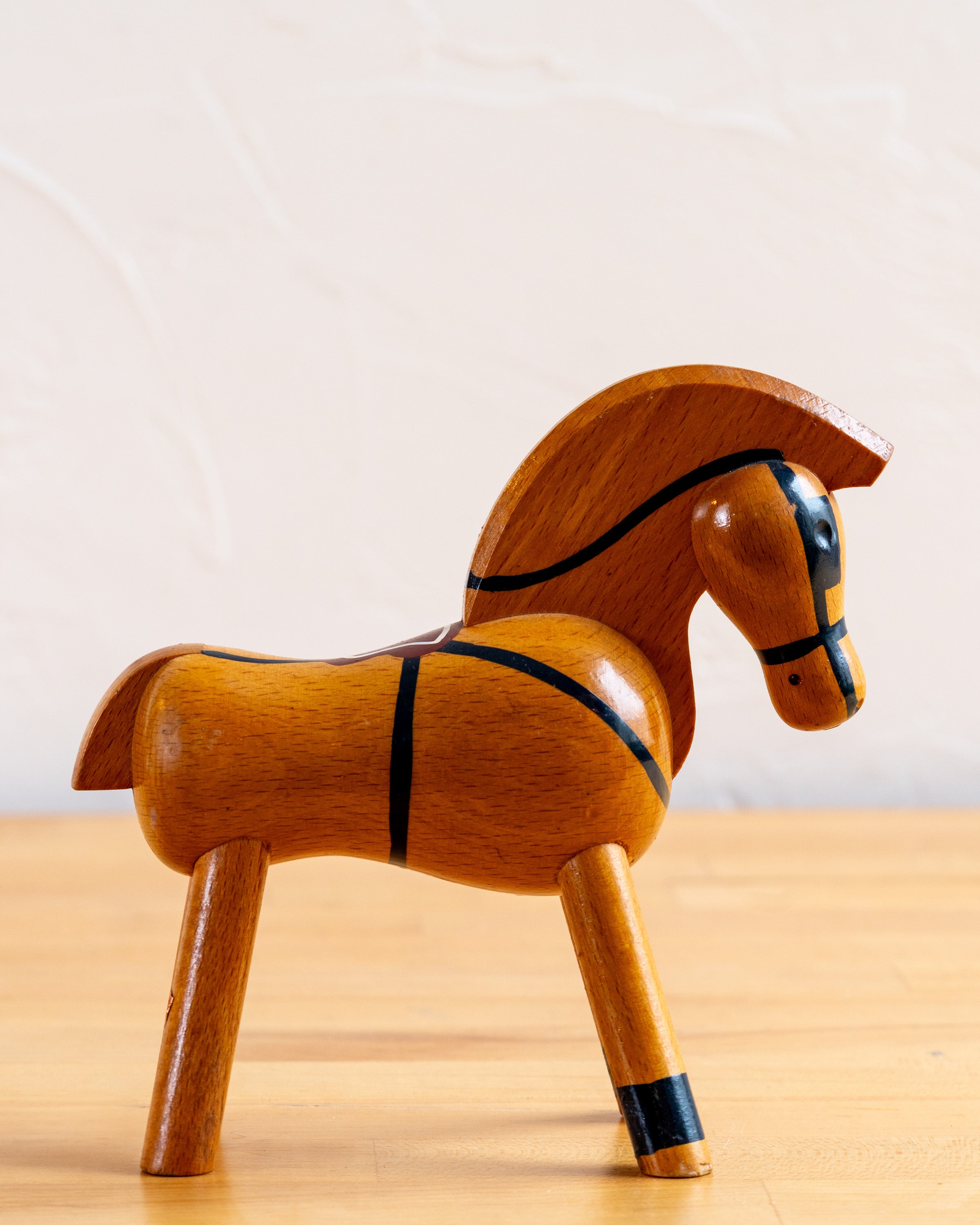 Kay Bojesen Denmark Wood Pony with Harness Toy Horse