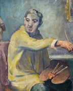 Harold Christopher Davies (1891-1976), Portrait of Artist In Studio