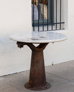 Industrial Base with Solid Marble Top