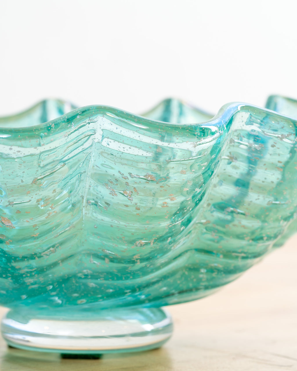 Vintage Handblown Murano Glass Bowl with Grape Handles
