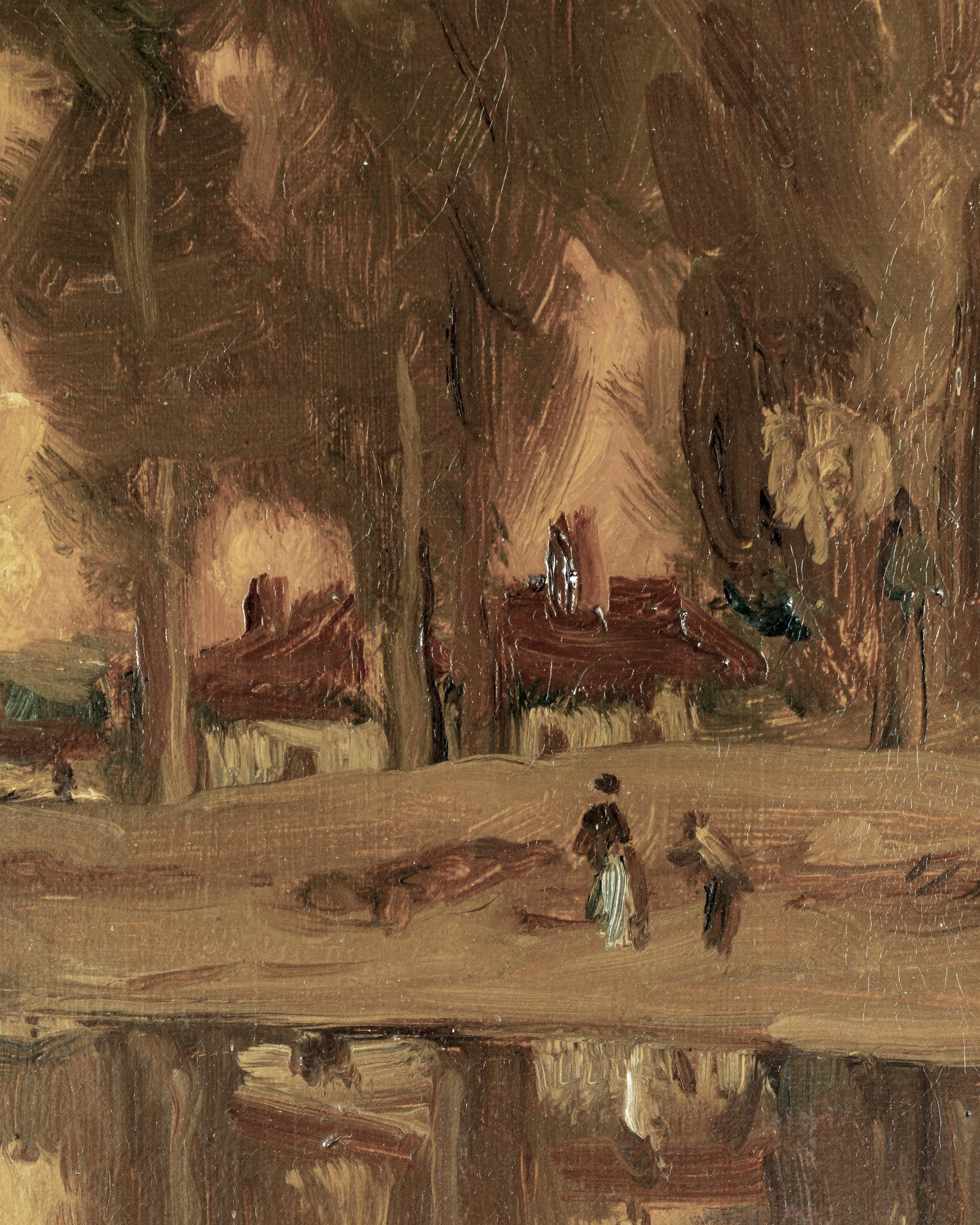 Antique Framed Oil On Canvas By Charles Matthew Crocker