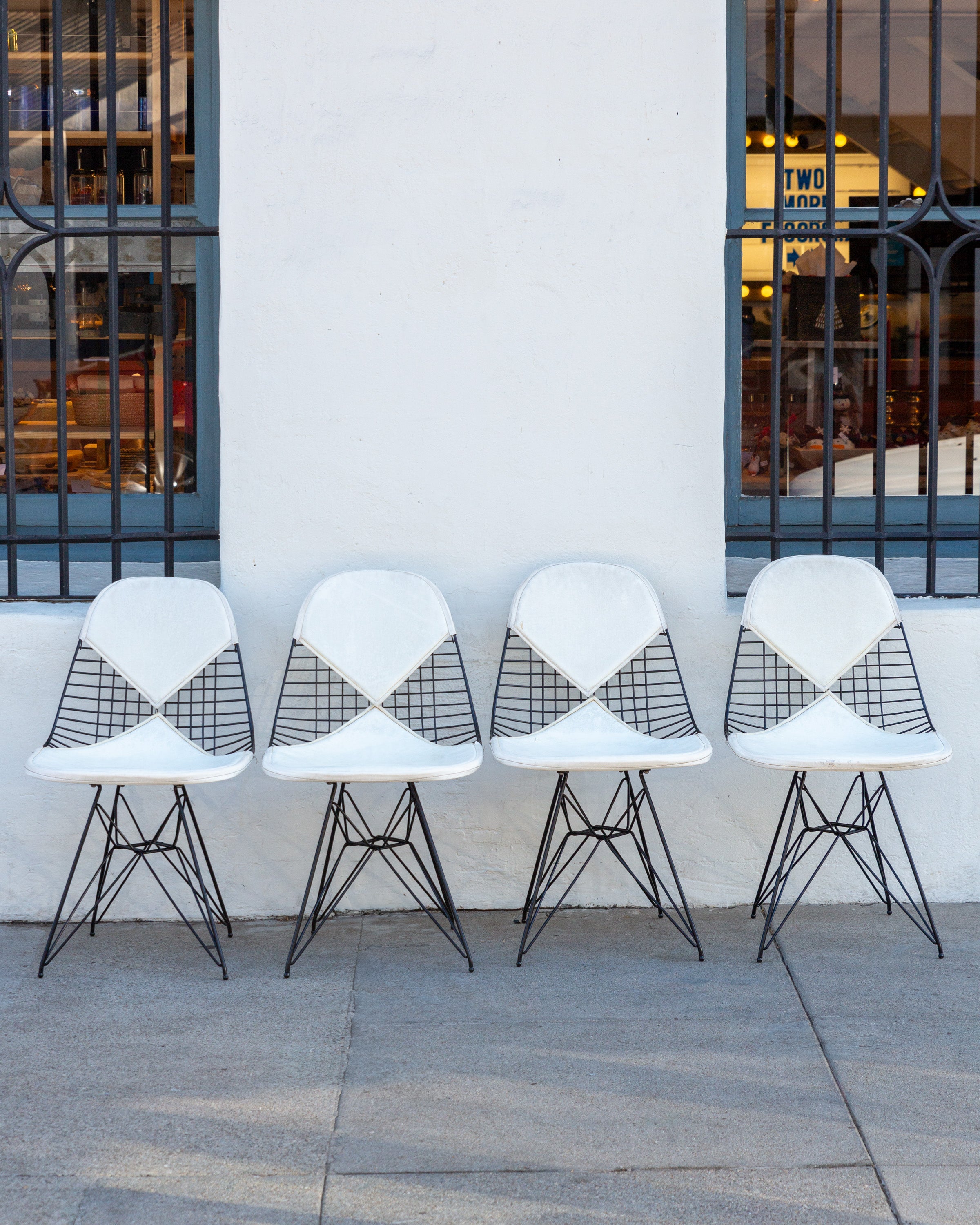 Eames DKR-2 Early 1950's New Powder Coat with Original Cushions