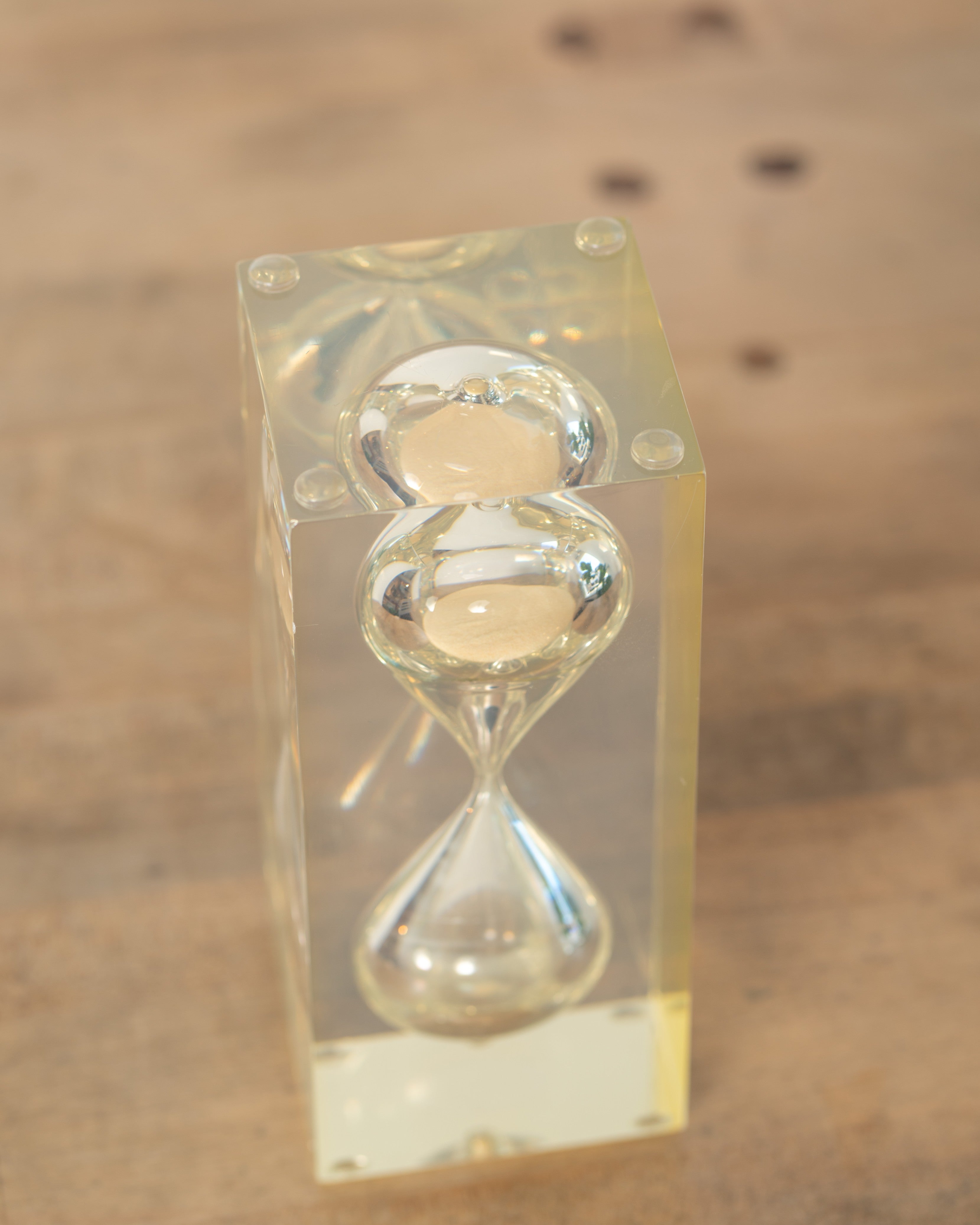 1960's Vintage 40 Minute "Hourglass" Encased in Lucite