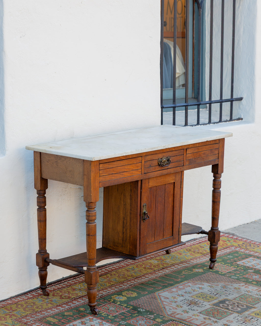 Antique Edwardian Marble Top Wash Stand