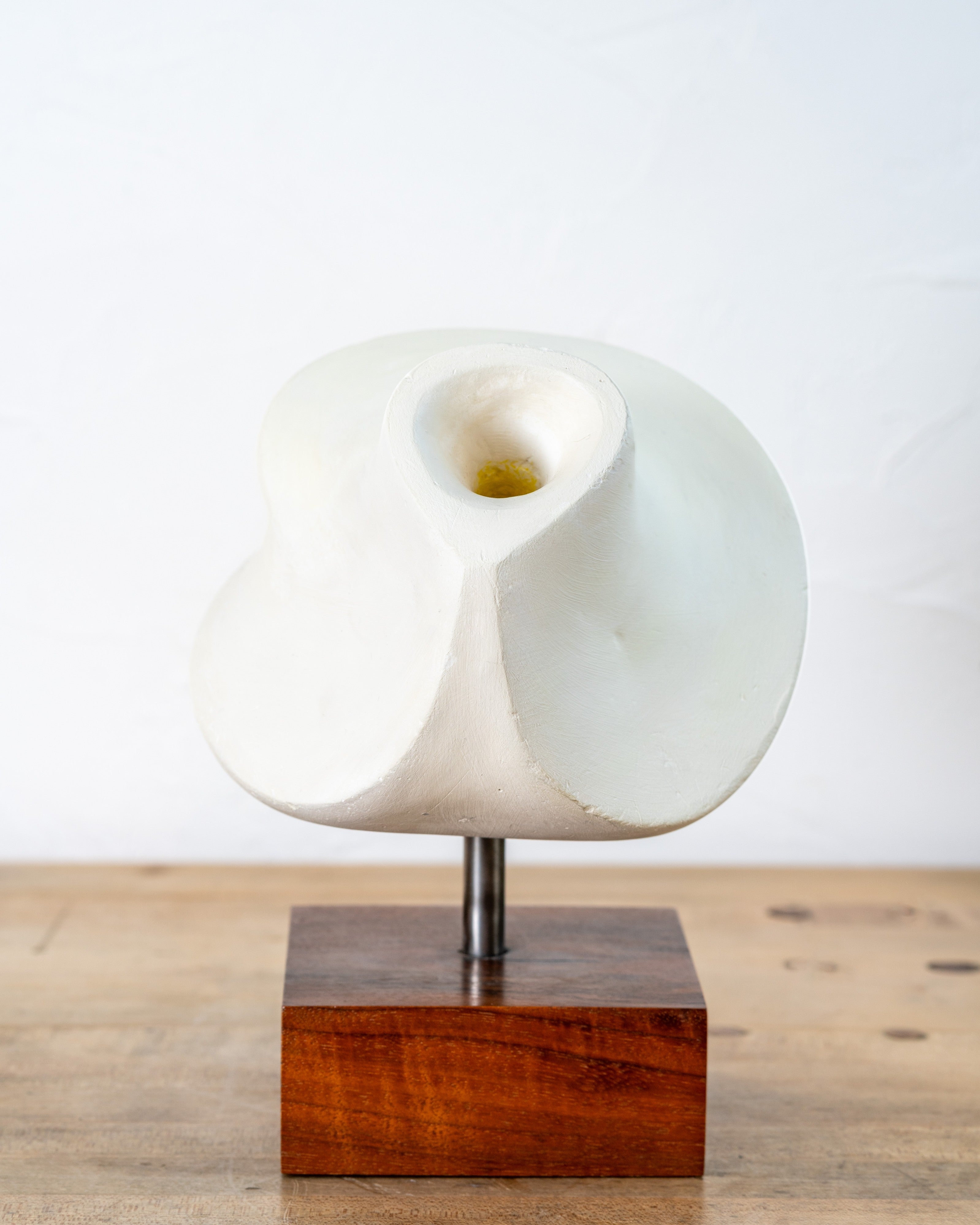 Minimalist Plaster Sculpture by Mystery Artist