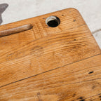 Jean Prouvé Mid-Century Student Desk in Oak and Enameled Steel