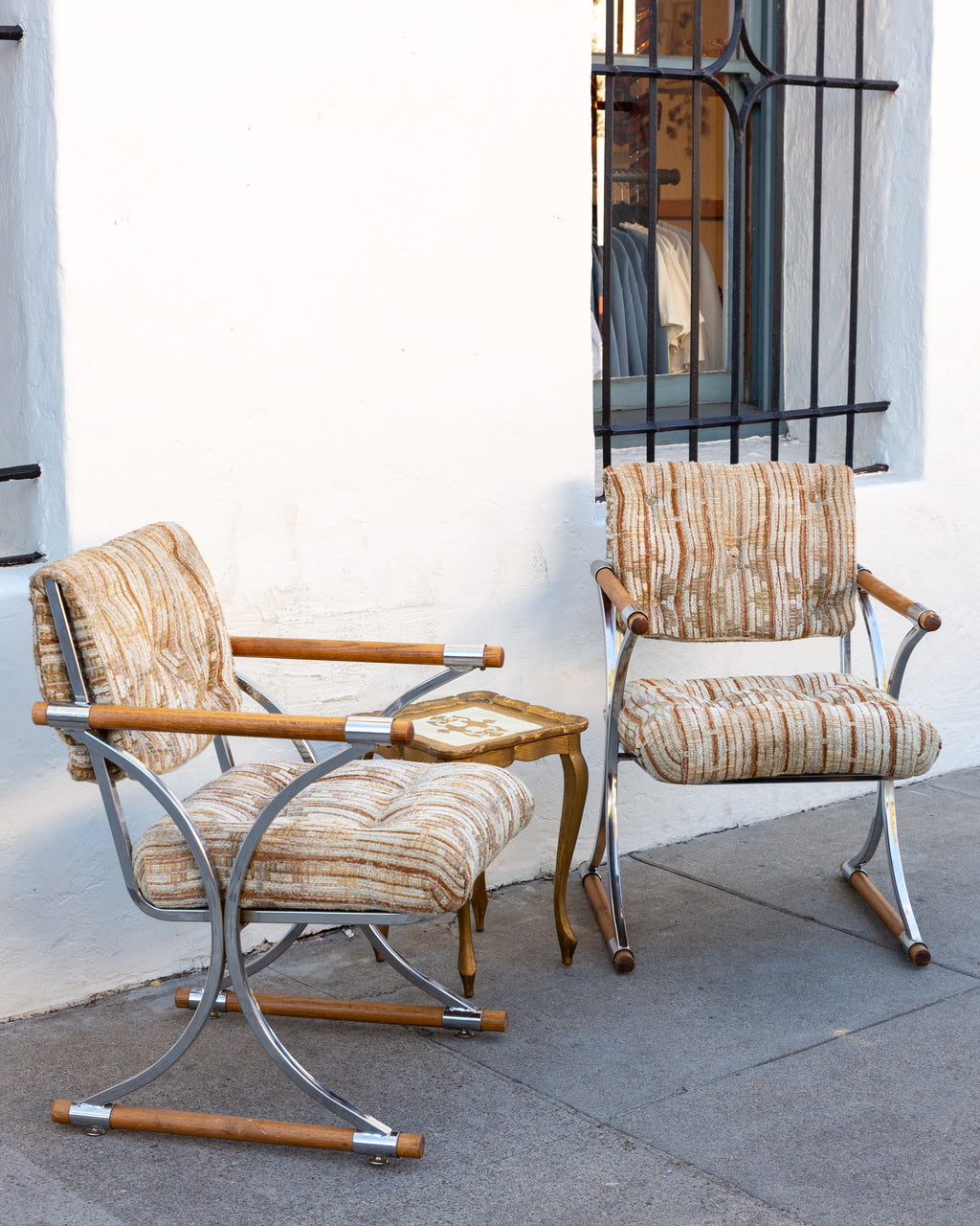 1970s Cleo Baldon Style Chairs with Original Upholstery