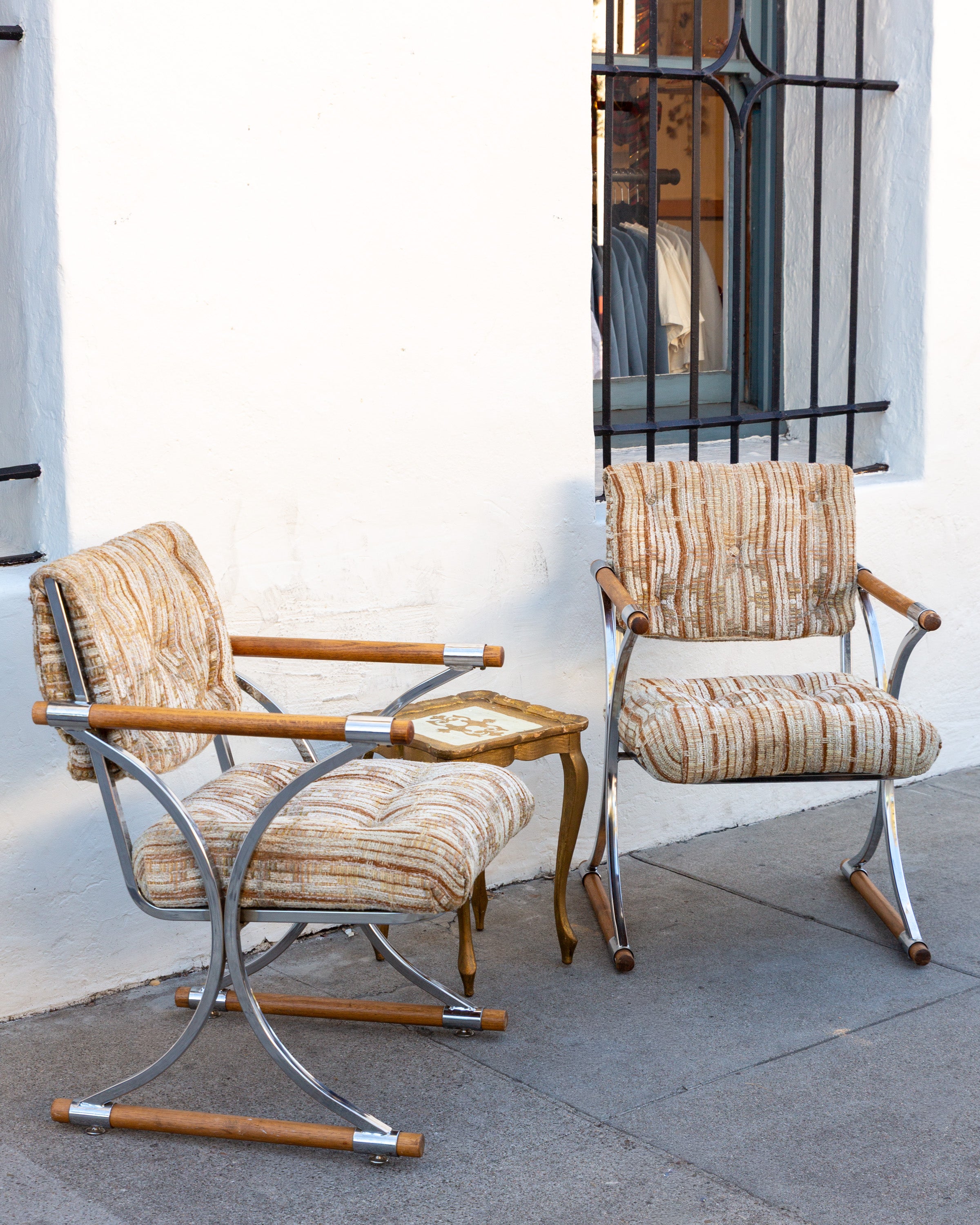 1970s Cleo Baldon Style Chairs with Original Upholstery