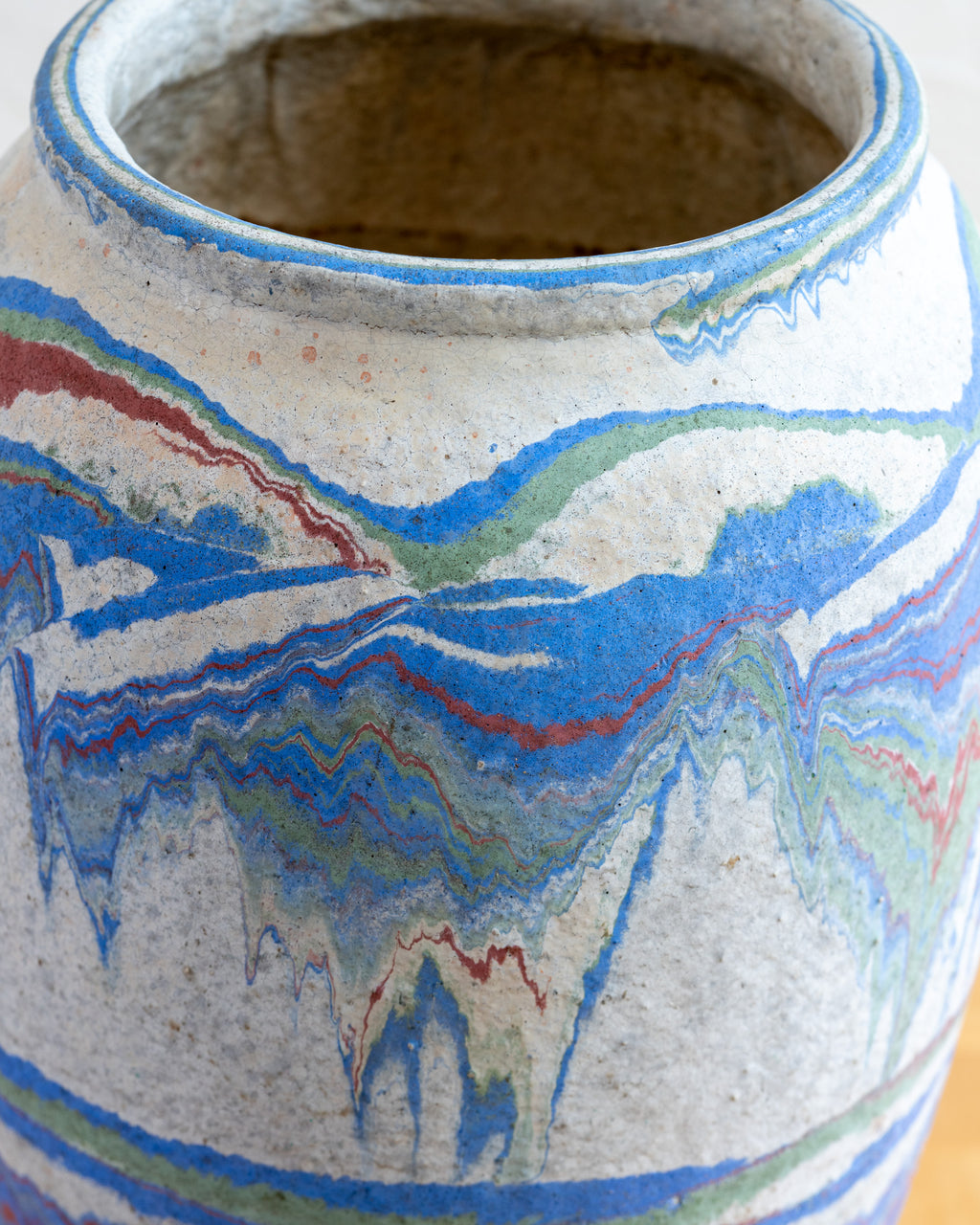 1930's Arts and Crafts Era Ozark "Roadside Pottery" with a Rainbow Drip Surface