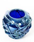 Cobalt Blue Vintage Glass Vase By Chuck C. Walters, Jalama, CA