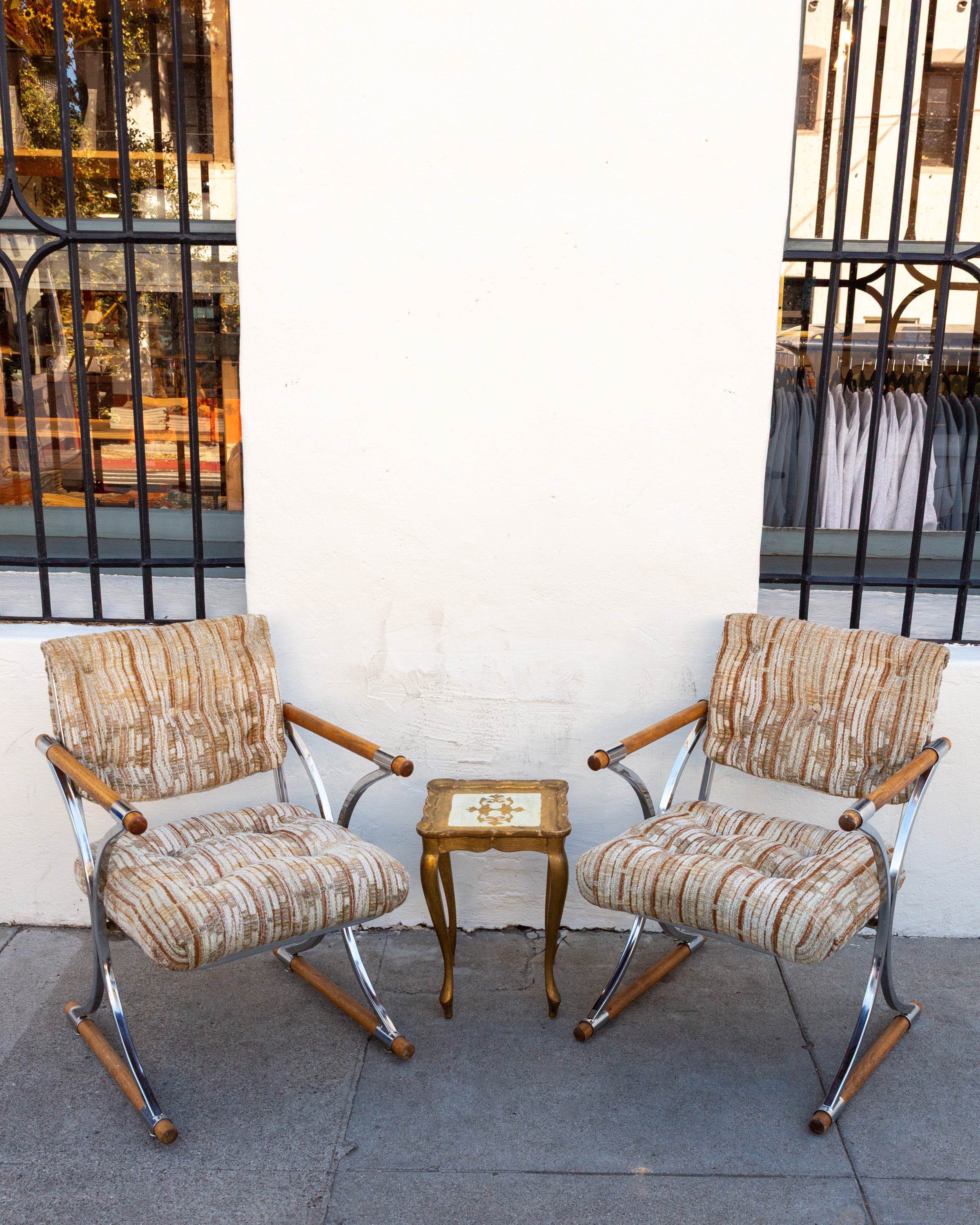1970s Cleo Baldon Style Chairs with Original Upholstery