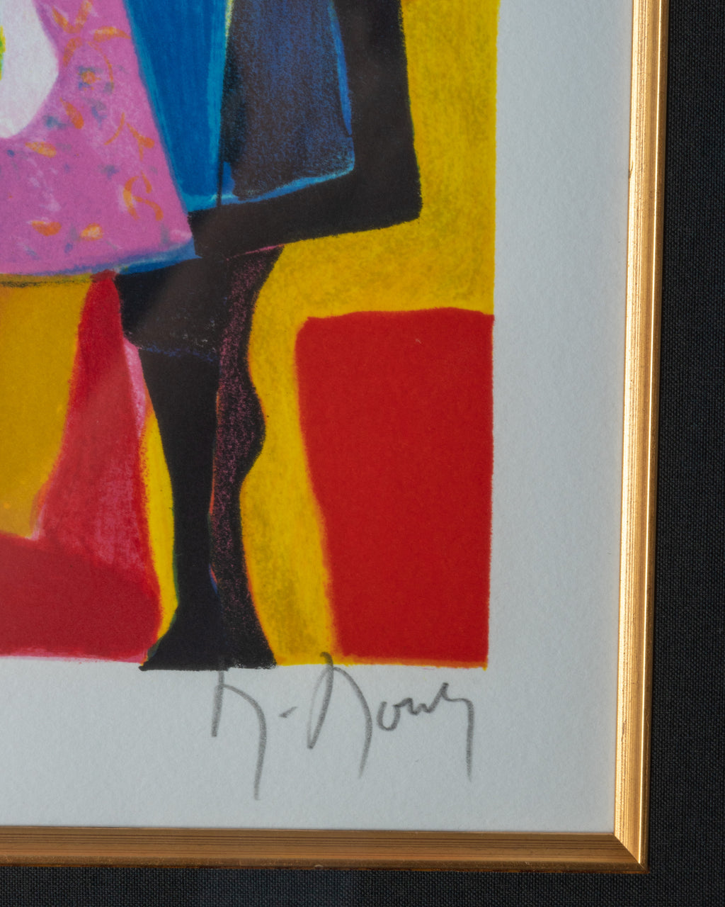 Marcel Mouly, "La Nappe Rose", Lithograph on Woven Paper, 20th c.