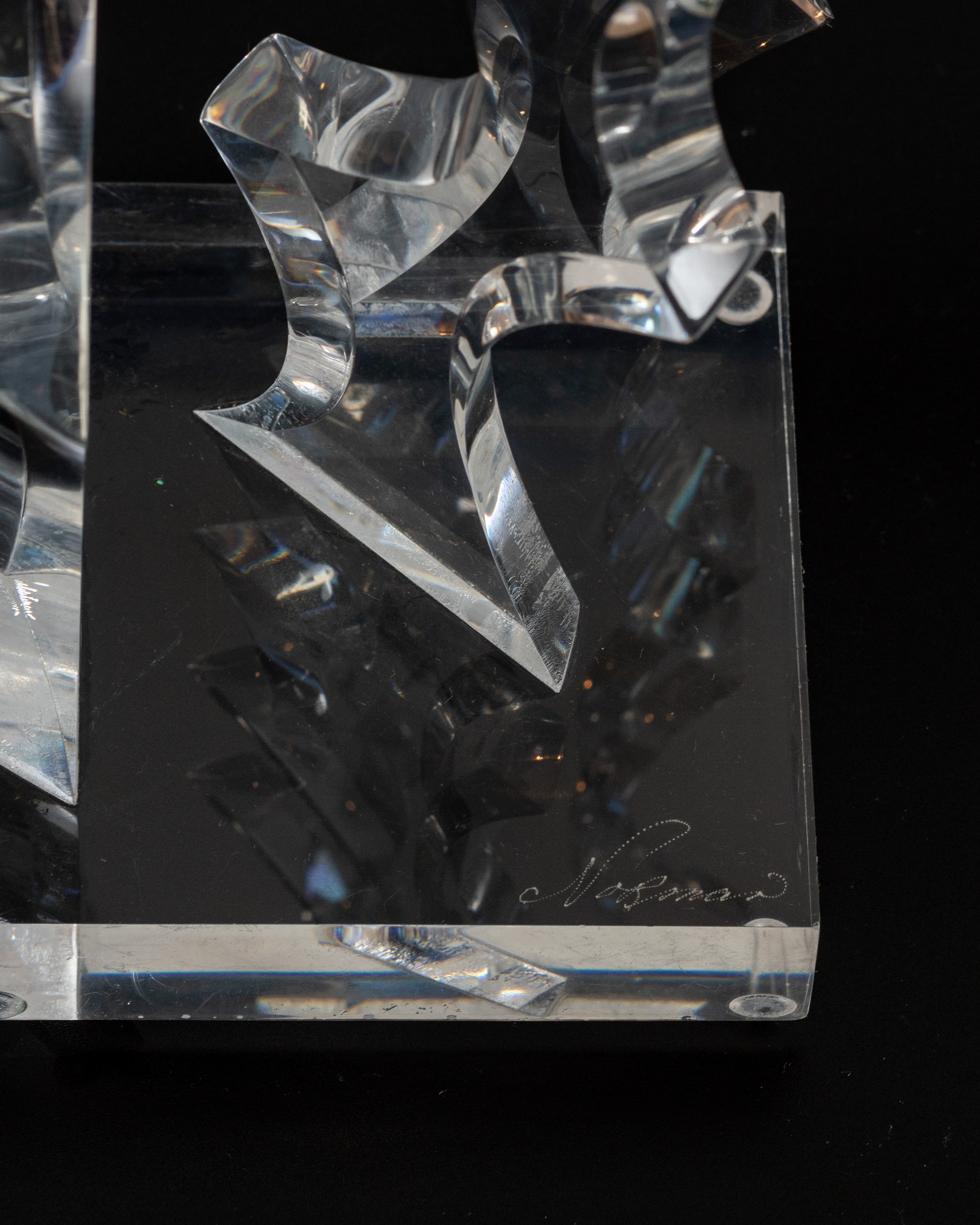 Vintage Norman Mercer Lucite Sculpture