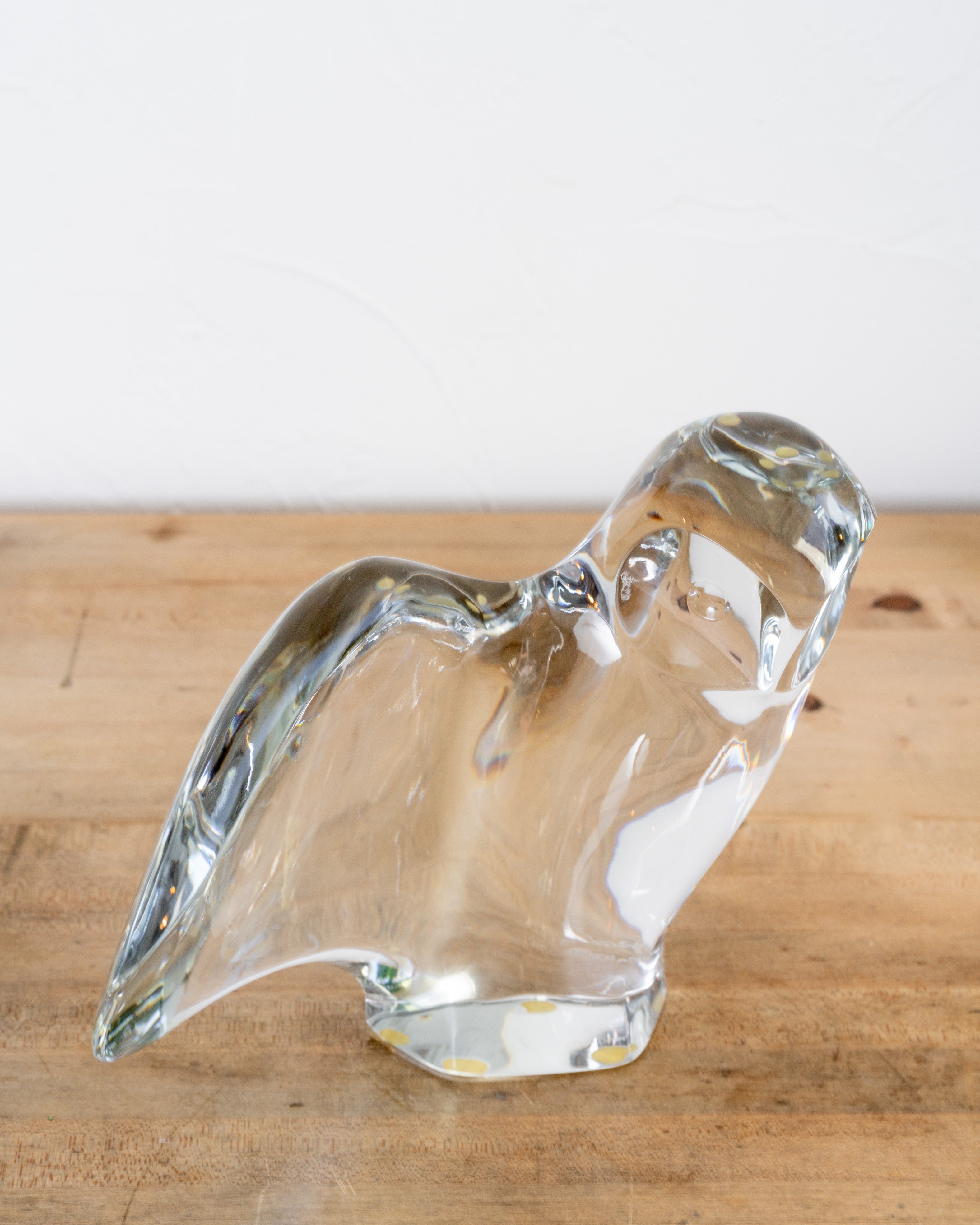 Vintage 1970's Baccarat Owl by Robert Rigot Sculpture (Itd. Ed. 9\12)