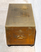 Brass Clad Two-Drawer Chest by Sarreid