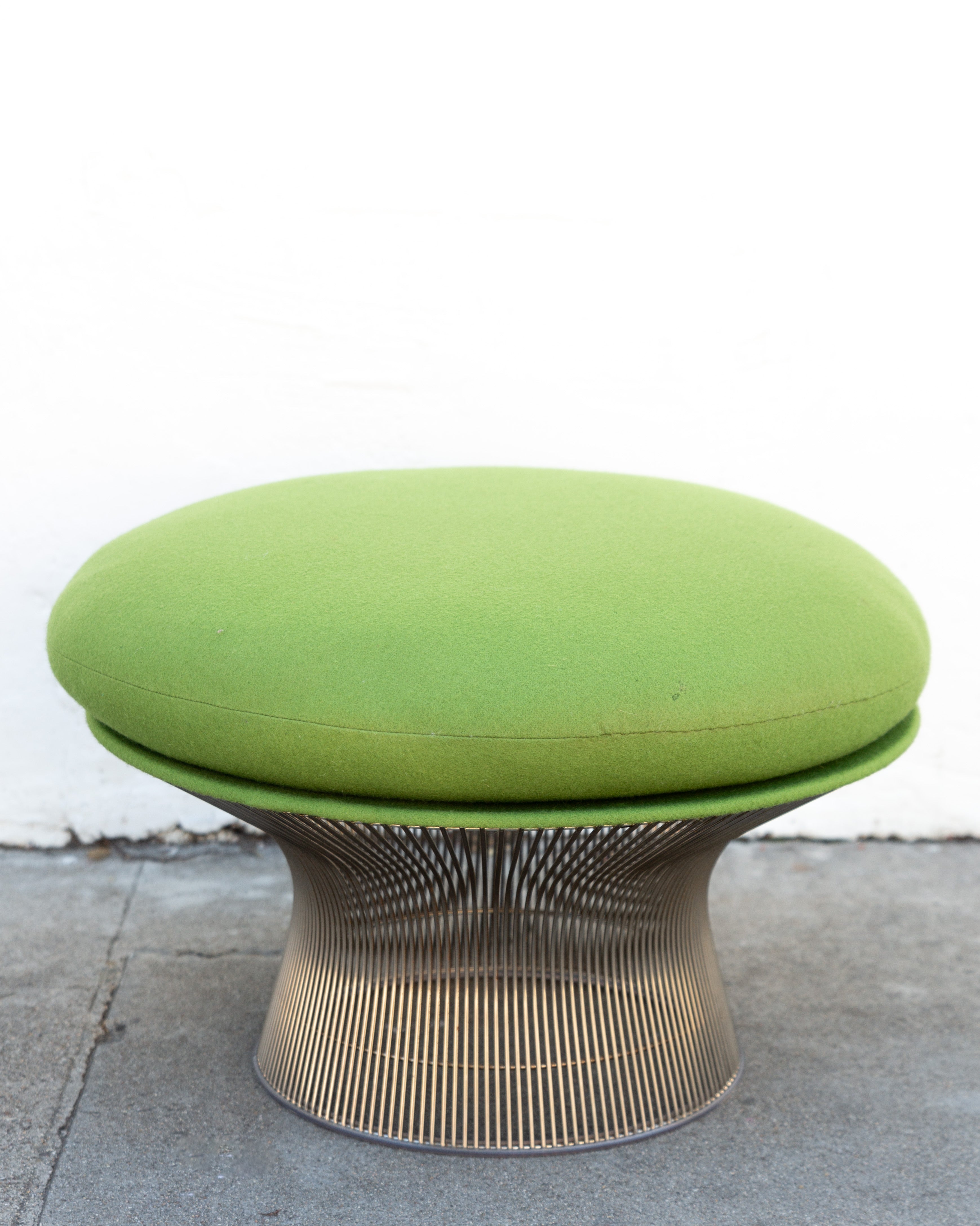 Warren Platner Green Ottoman for Knoll