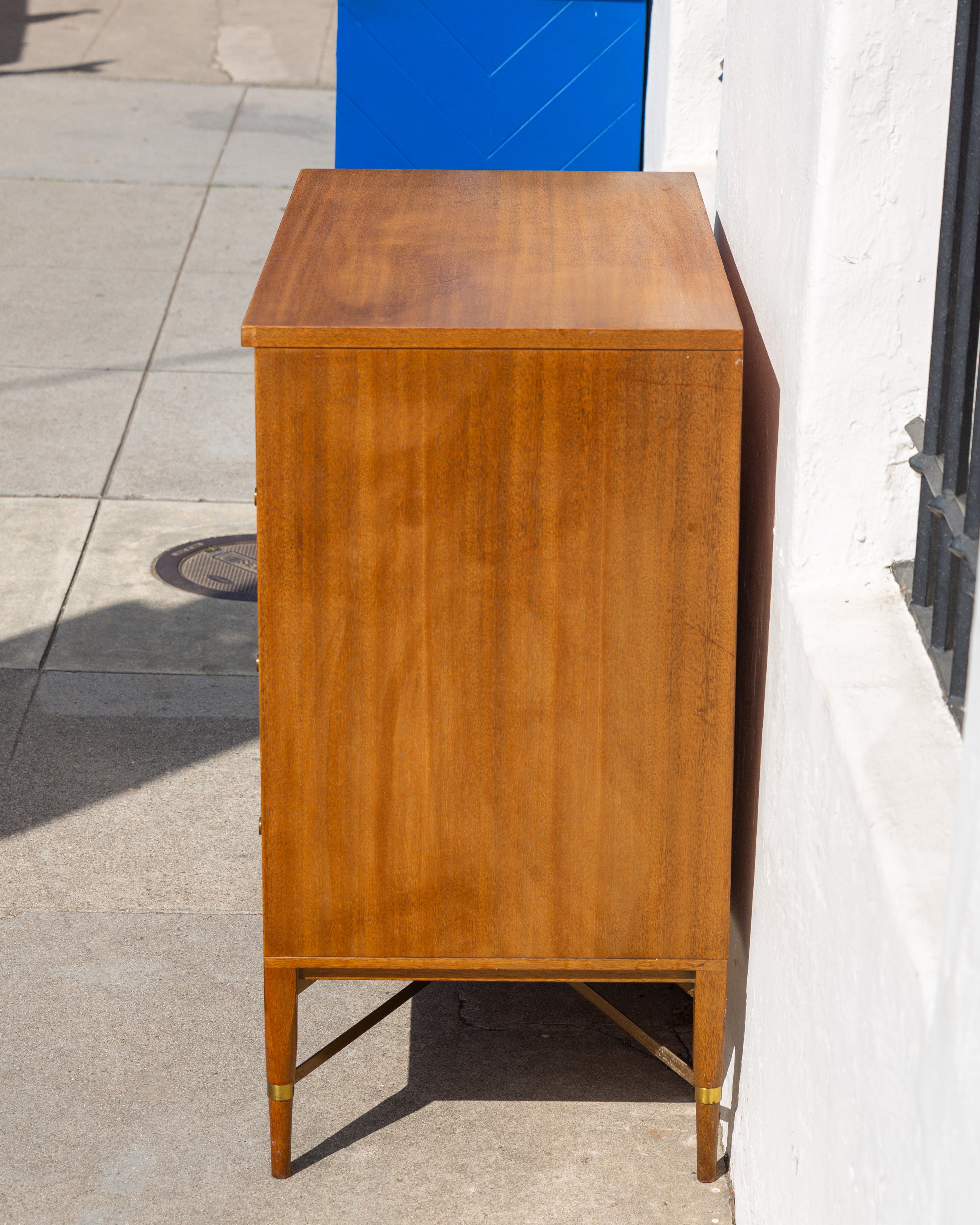 Paul McCobb for Calvin Mid Century Brass X Base Dresser