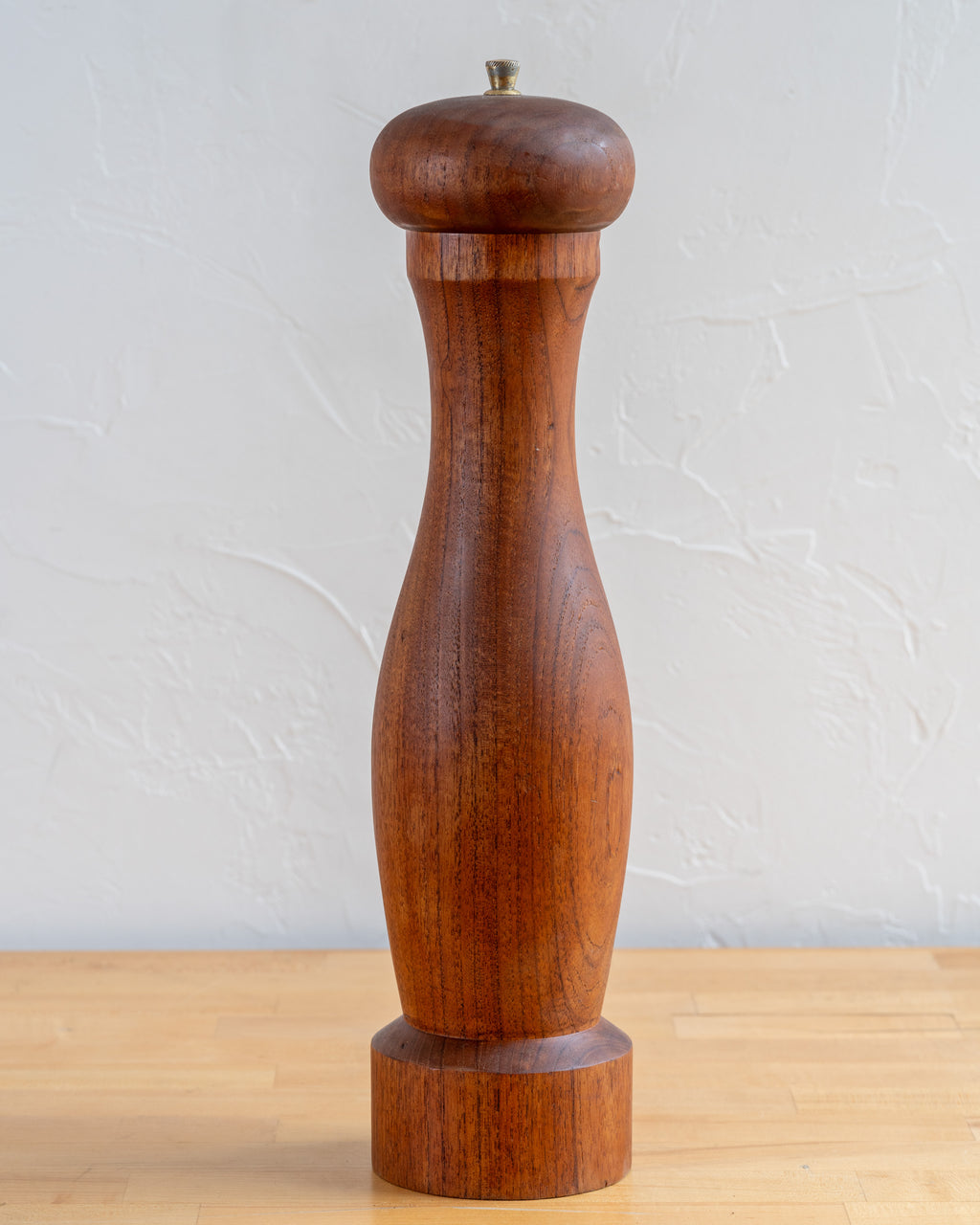 Vintage Large Teak Italian Pepper Grinder