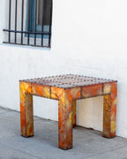 Vintage Copper-Clad Parsons Table